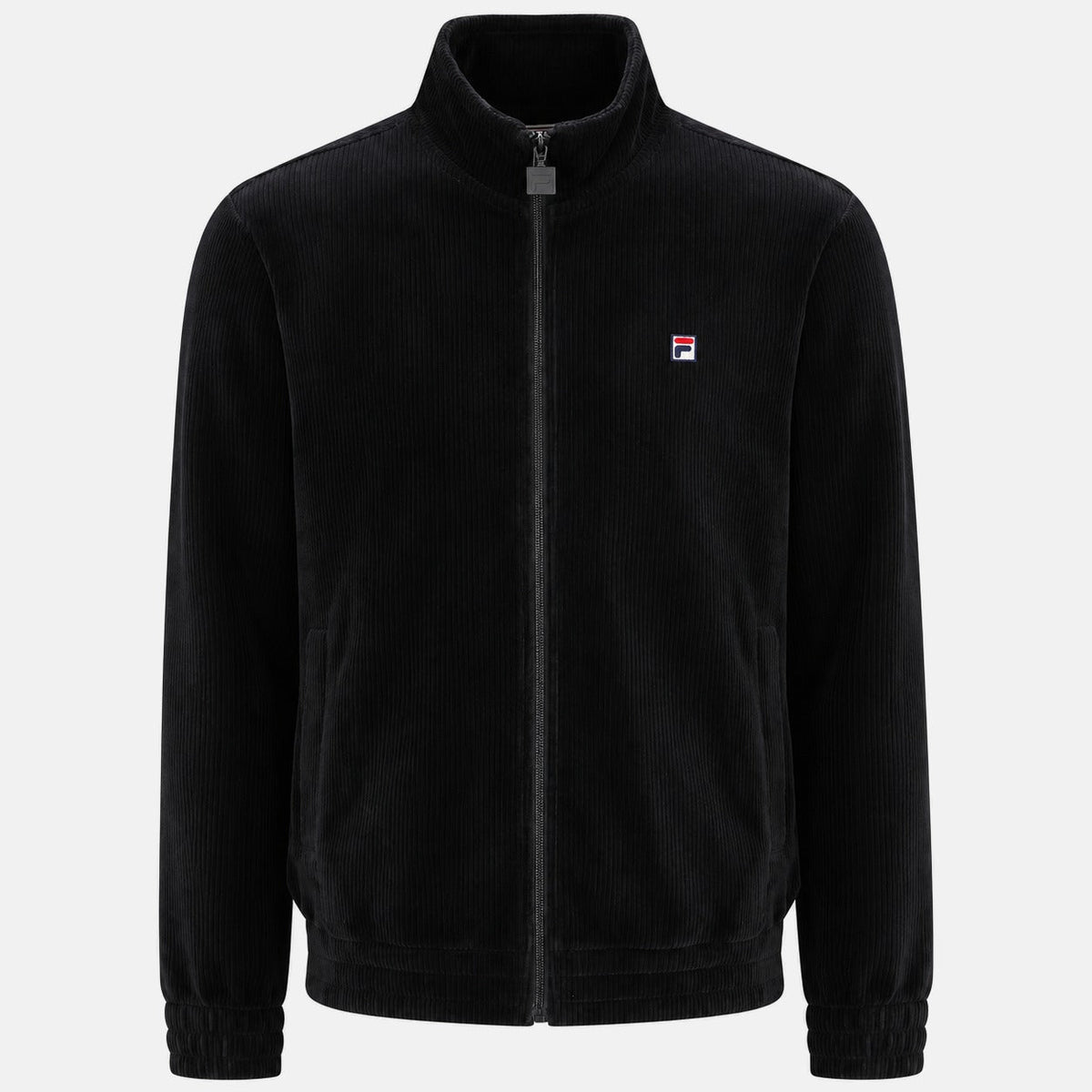 Fila Walter Corduroy Track Top Jacket Black | Northern Threads Designer Menswear