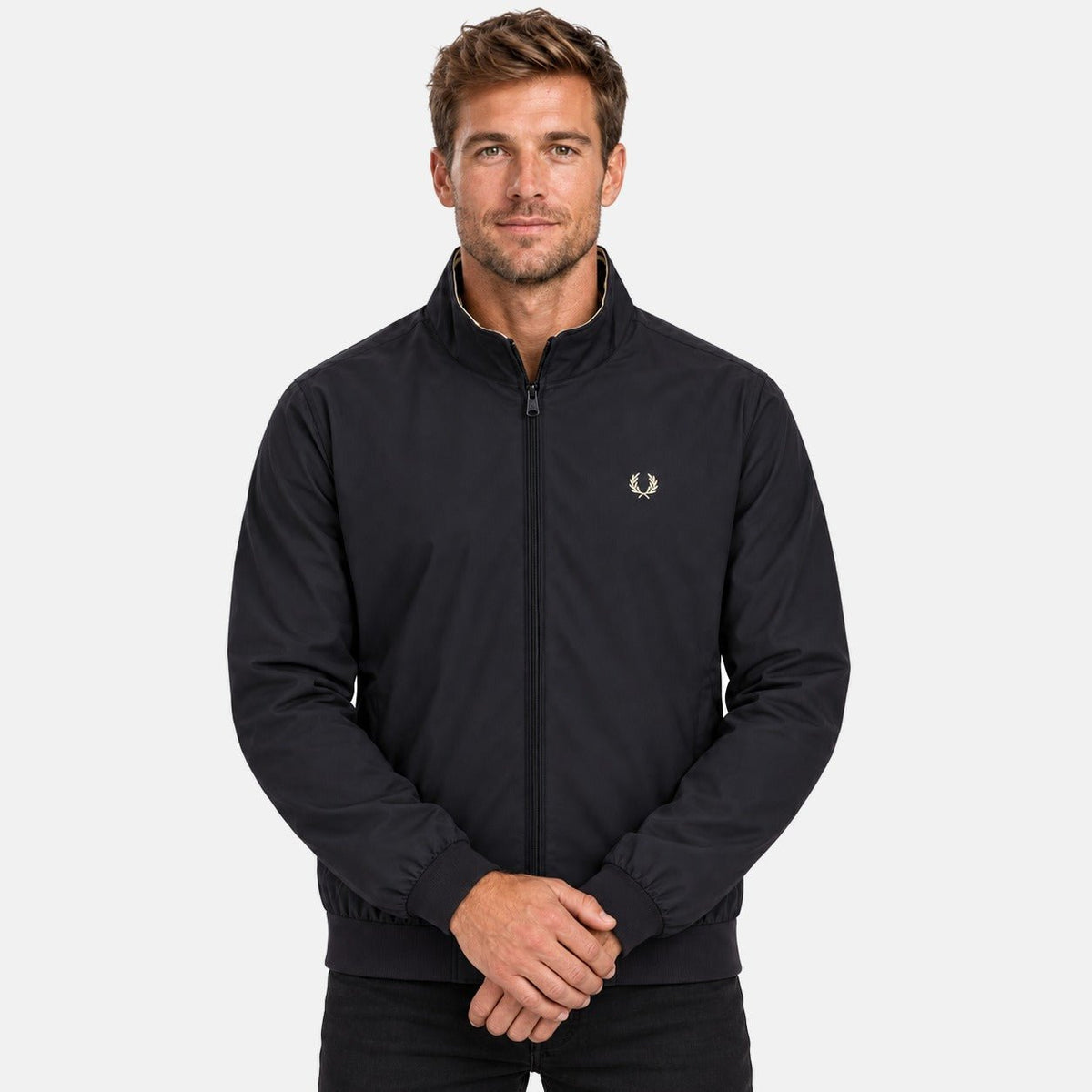 Fred Perry Brentham Jacket Black | Northern Threads Designer Menswear