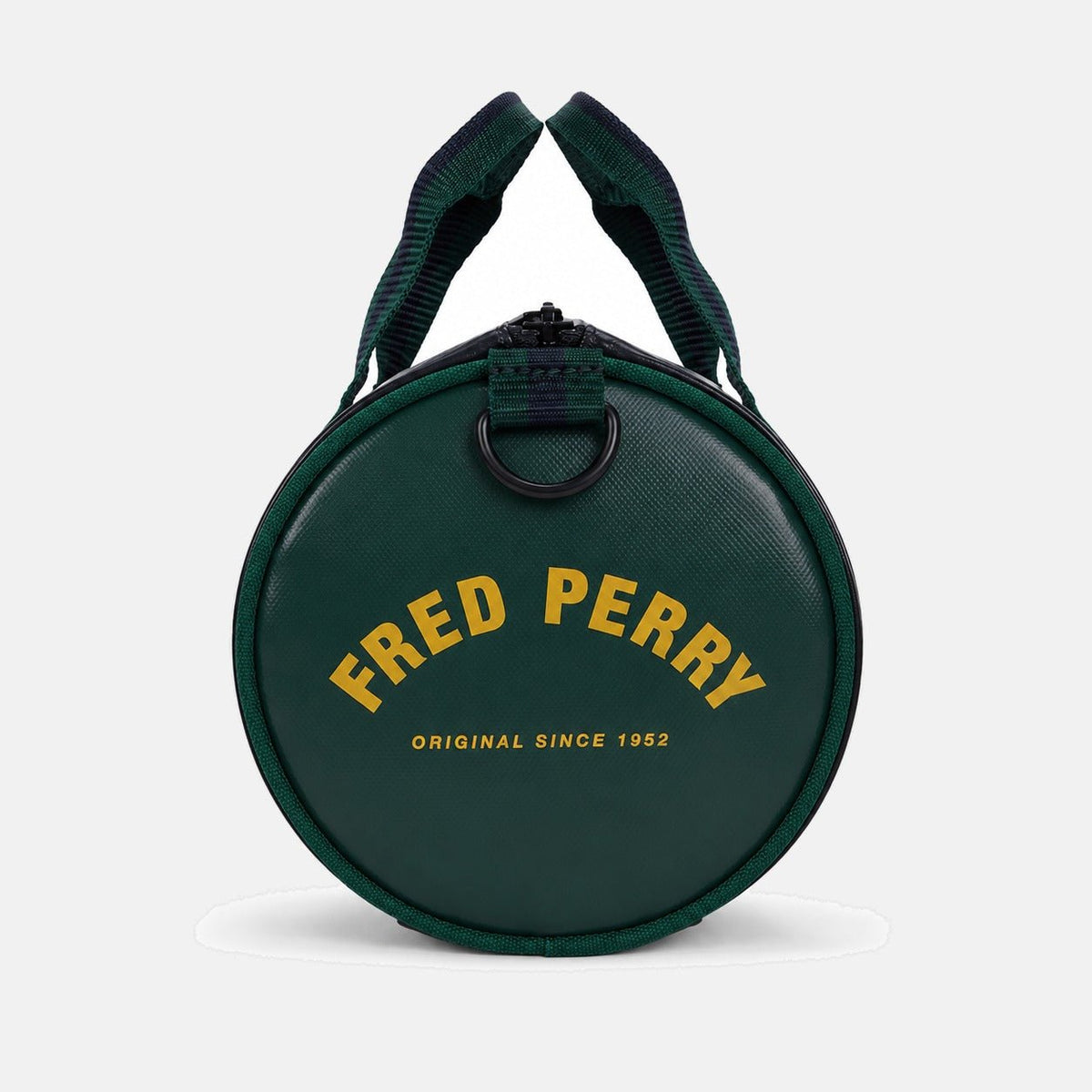 Fred Perry Classic Mini Barrel Bag Navy/Grassroots | Northern Threads Designer Menswear