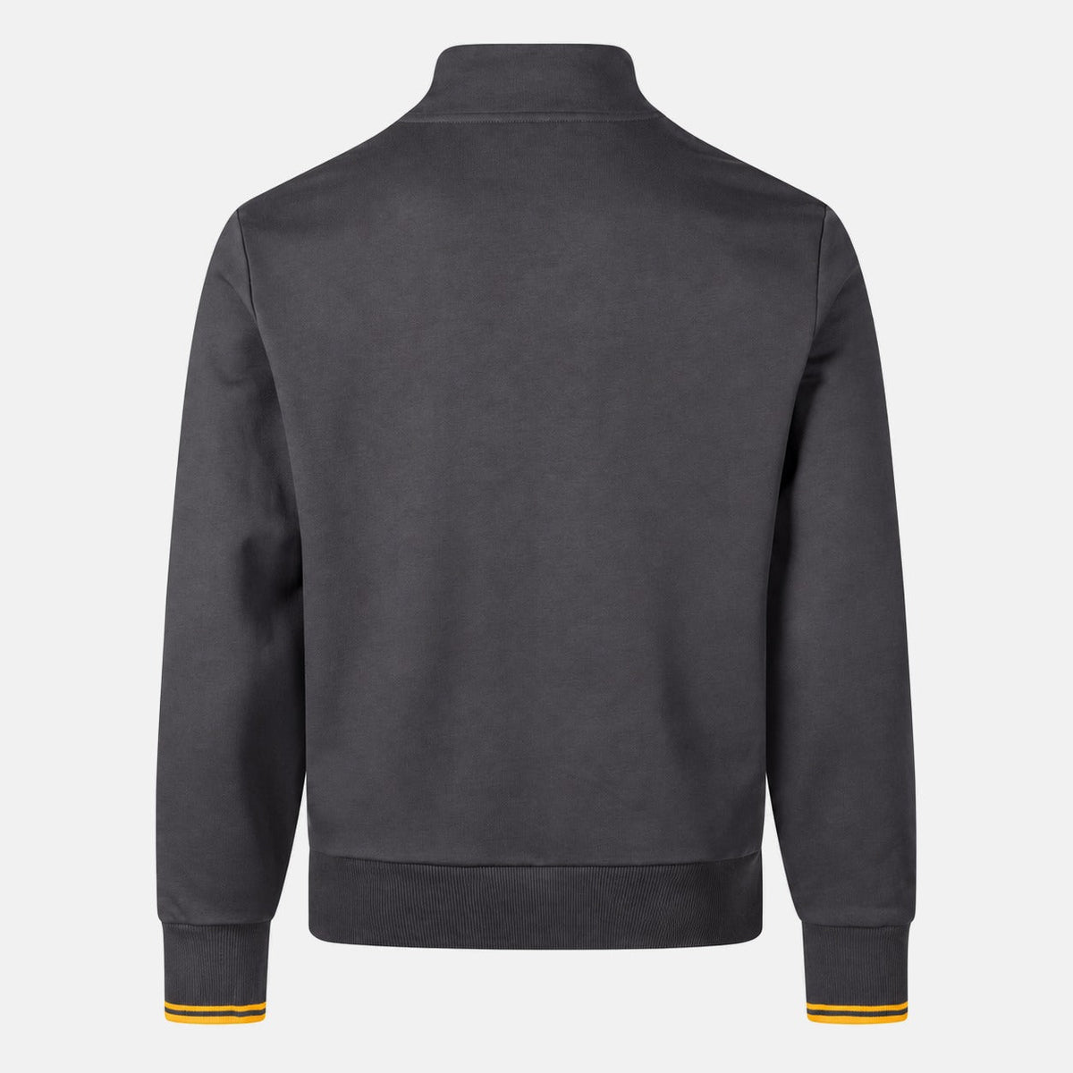 Fred Perry Half Zip Sweatshirt Anchor Grey/Golden | Northern Threads Designer Menswear