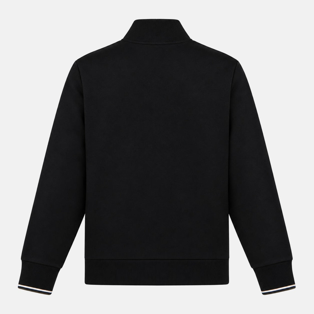 Fred Perry Half Zip Sweatshirt Black/Ecru/Laurel Wreath Green | Northern Threads Designer Menswear