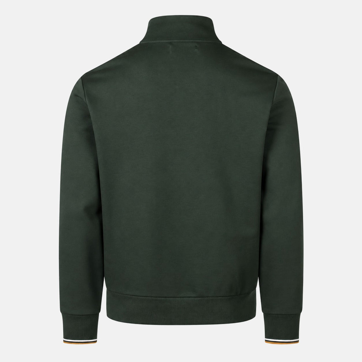 Fred Perry Half Zip Sweatshirt Night Green/Dusky Blue/Dark Caramel | Northern Threads Designer Menswear
