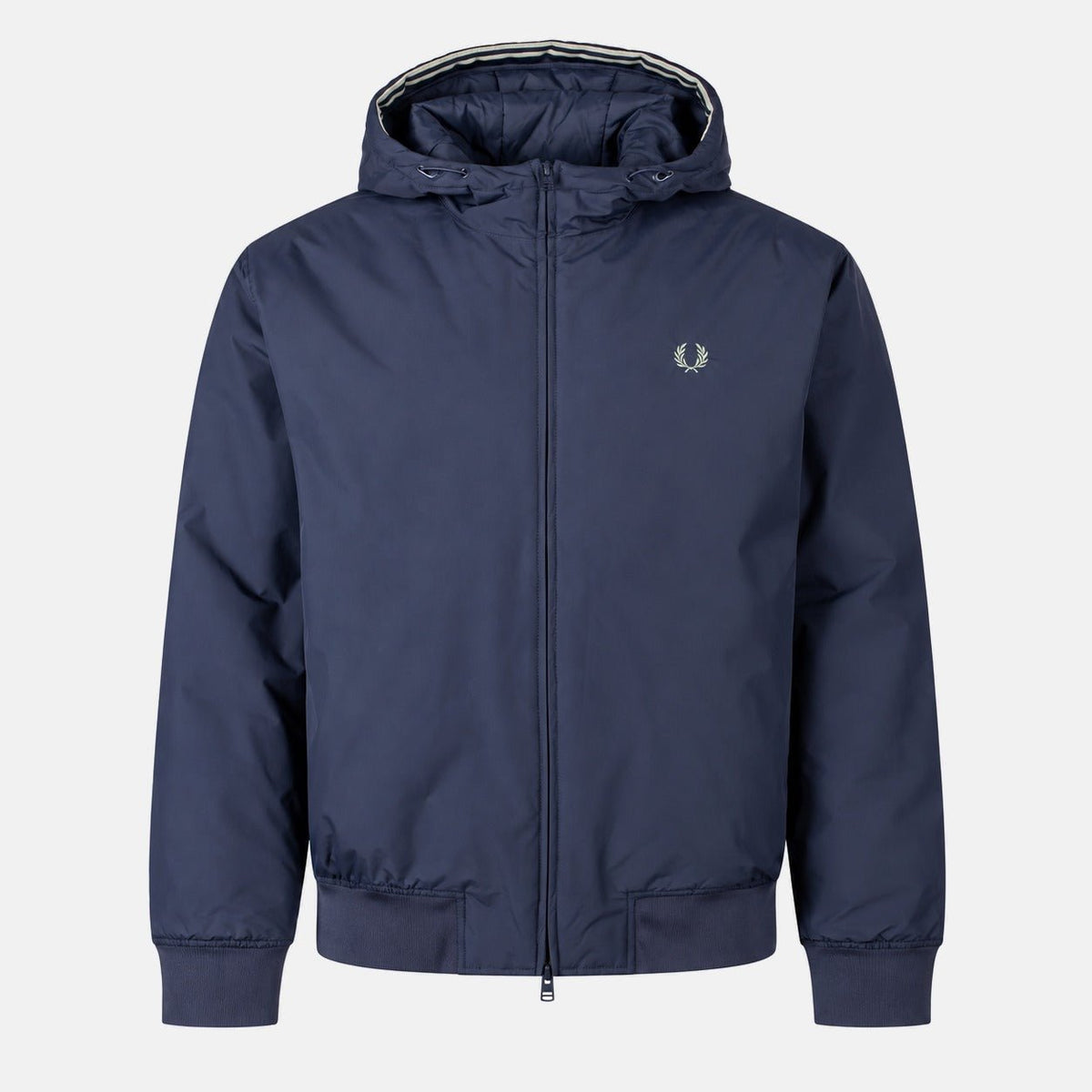 Fred Perry Hooded Brentham Jacket Dark Airforce | Northern Threads Designer Menswear