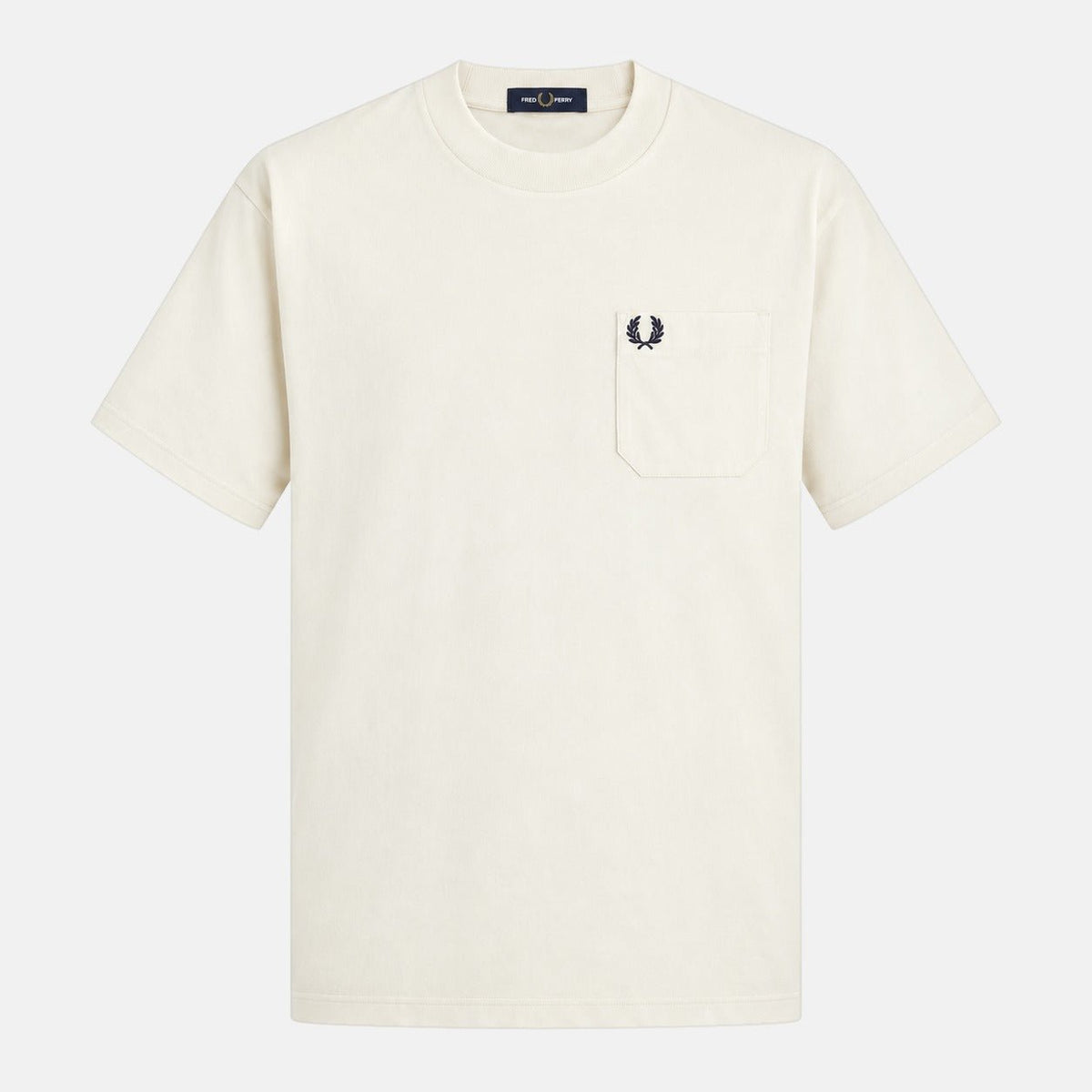 Fred Perry Relaxed Pocket T-Shirt Ecru | Northern Threads Designer Menswear