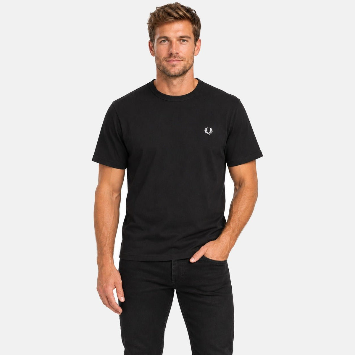 Fred Perry Ringer T-Shirt Black | Northern Threads Designer Menswear