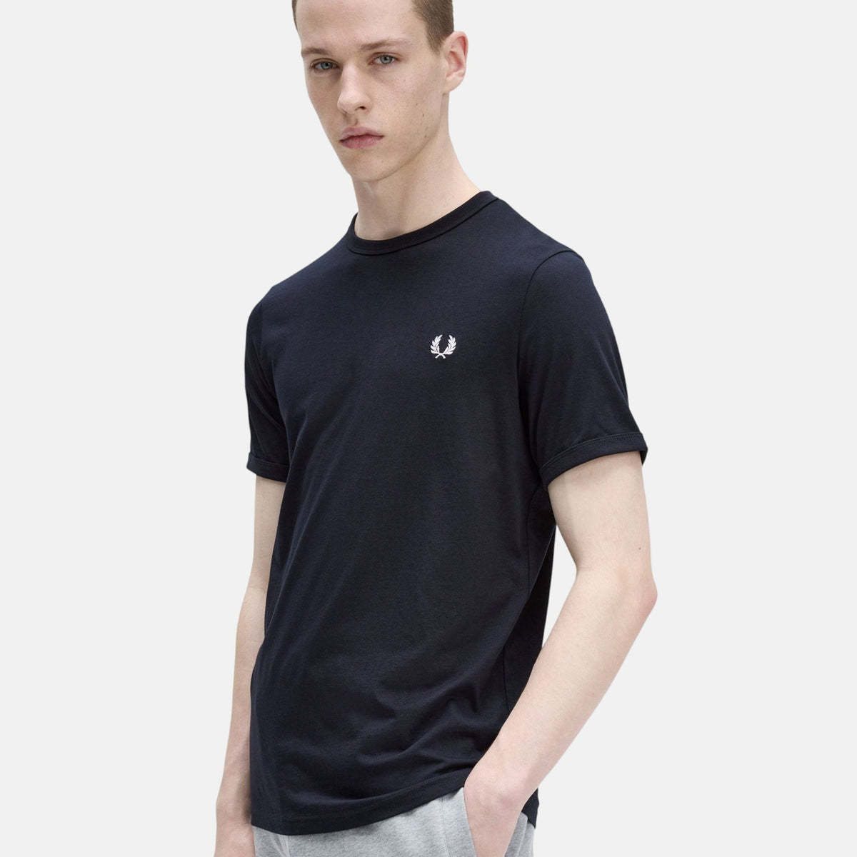 Fred Perry Ringer T-Shirt Navy | Northern Threads Designer Menswear