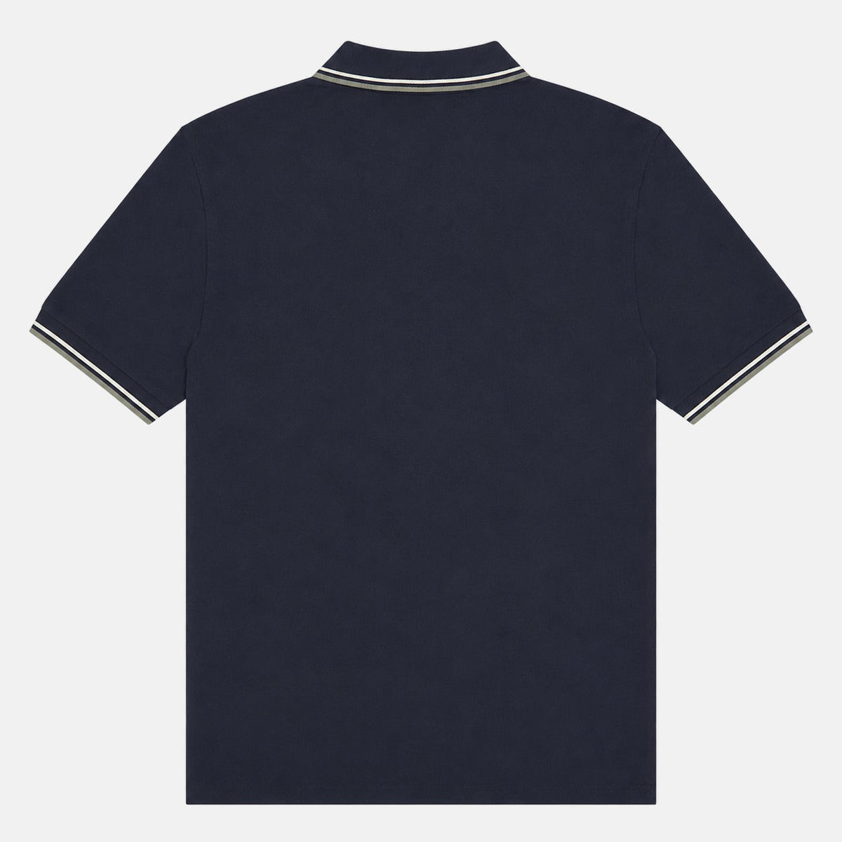 Fred Perry Twin Tipped Polo Shirt Dark Airforce/Ecru/Seagrass | Northern Threads Designer Menswear