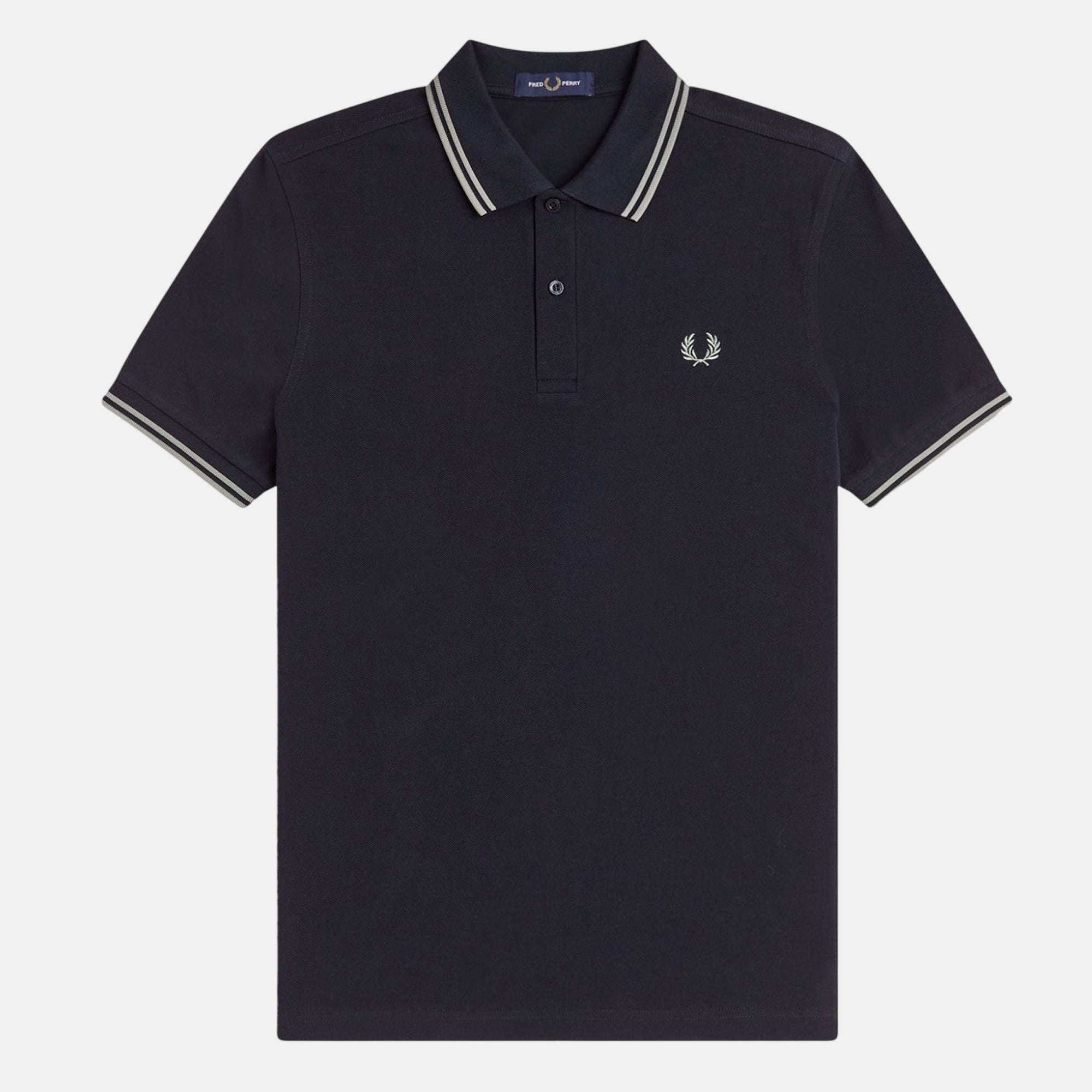 Fred Perry Twin Tipped Polo Shirt Navy Seagrass - SPR1127-M - northern threads uk