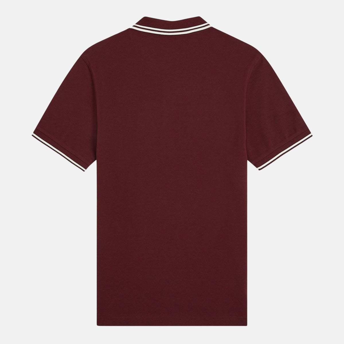 Fred Perry Twin Tipped Polo Shirt Oxblood Ecru Ecru | Northern Threads Designer Menswear
