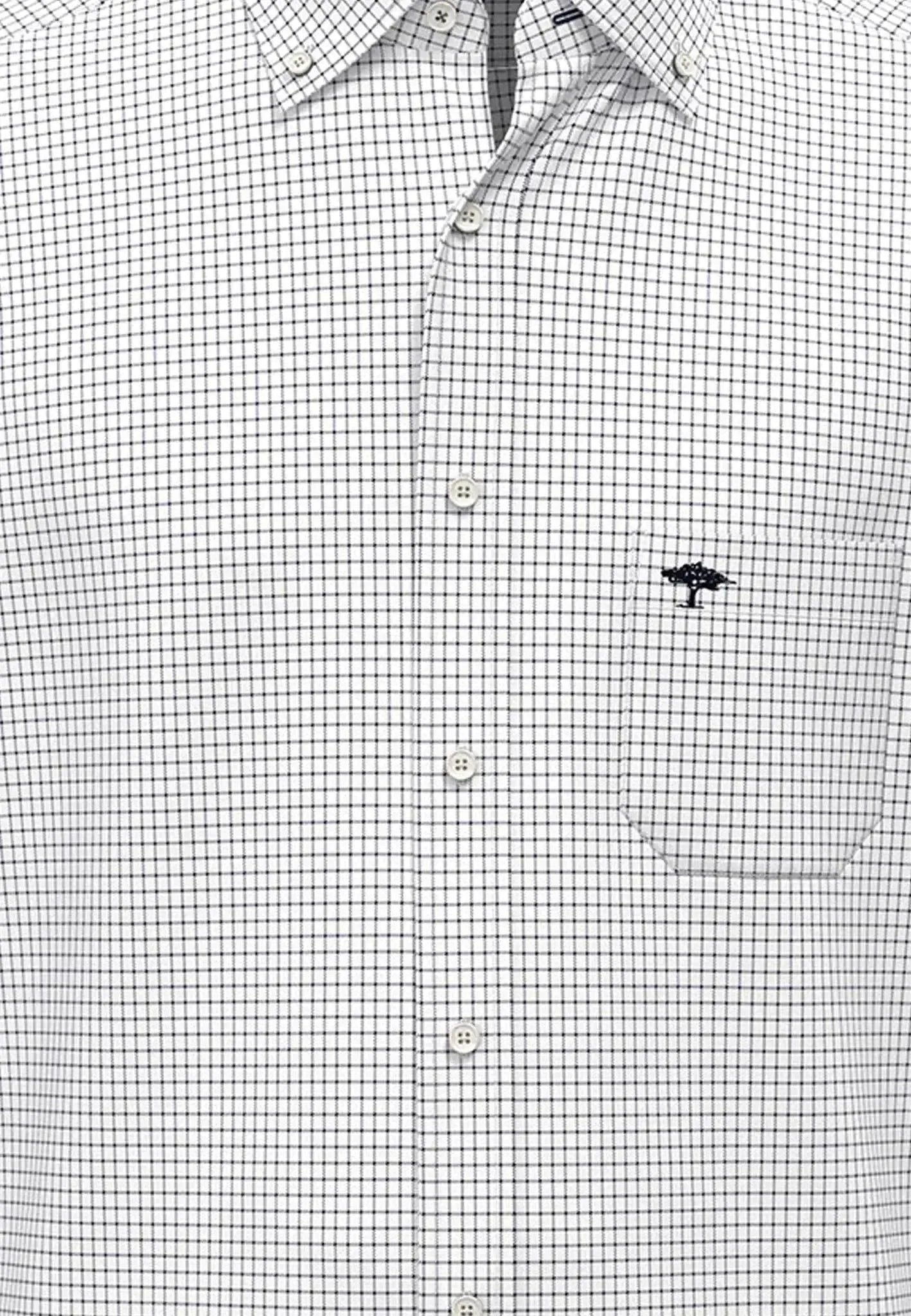 Fynch - Hatton Button Down Oxford Shirt Navy Check - 10005500-5580-S - northern threads uk