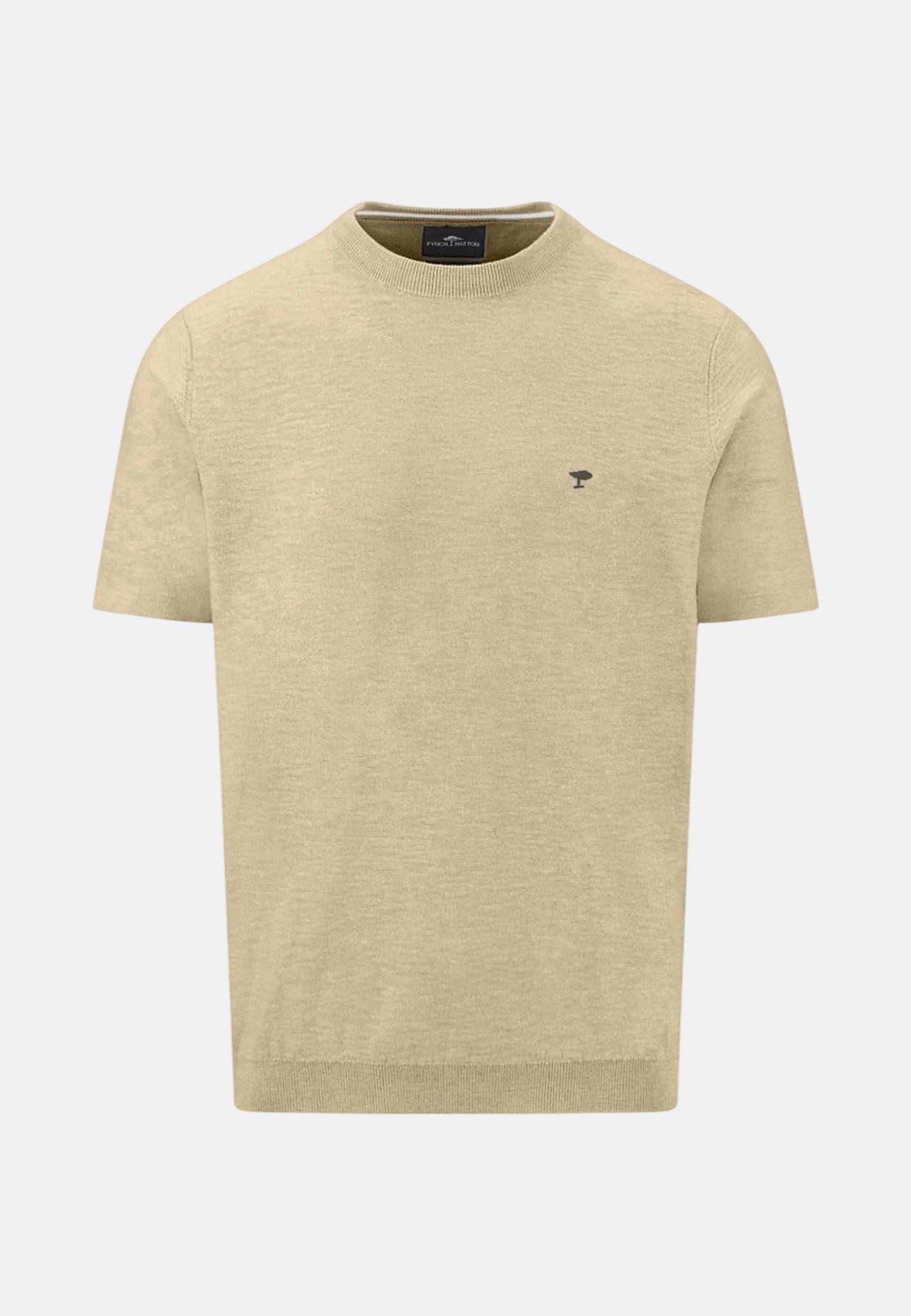 Fynch - Hatton Cotton Linen Fine Knit T-Shirt Pistachio - 1603701-745-M - northern threads uk