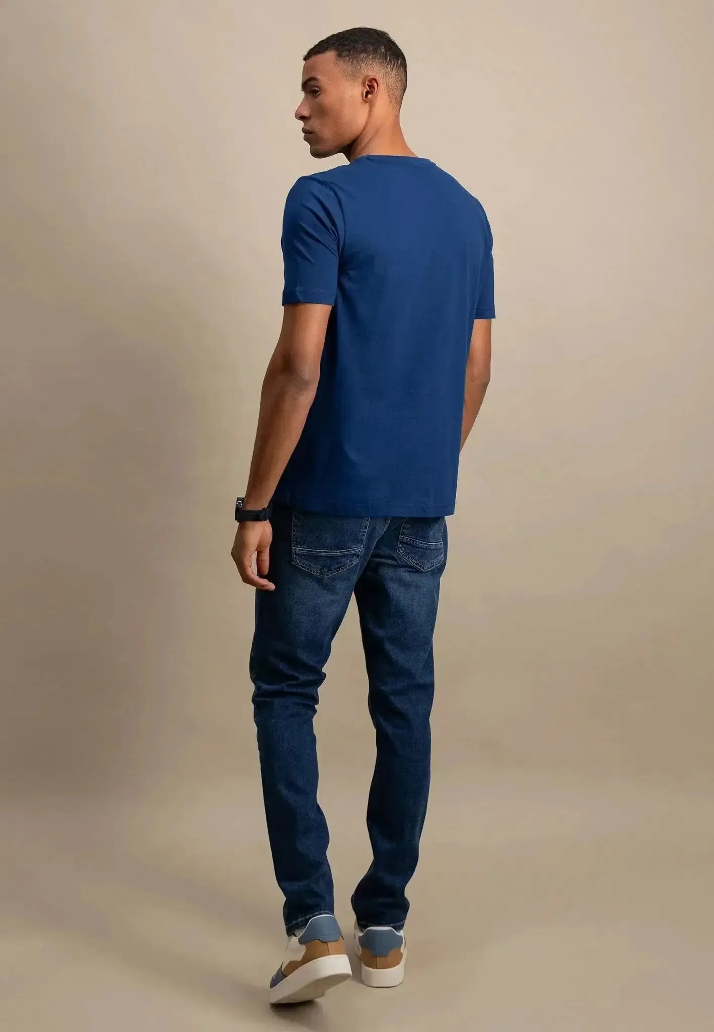 Fynch - Hatton Crew Neck T-Shirt Midnight - SNOS1500-672-S - northern threads uk