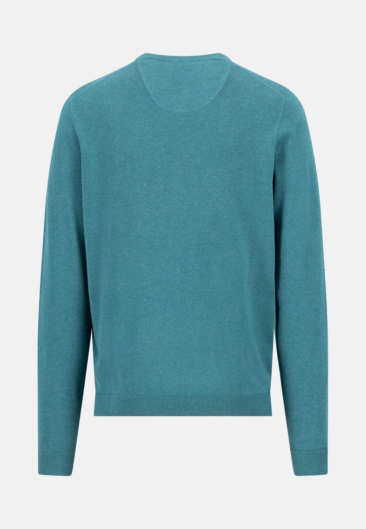 Fynch-Hatton Fine Knit Air Cotton Crewneck Sweater Teal | Northern Threads Designer Menswear