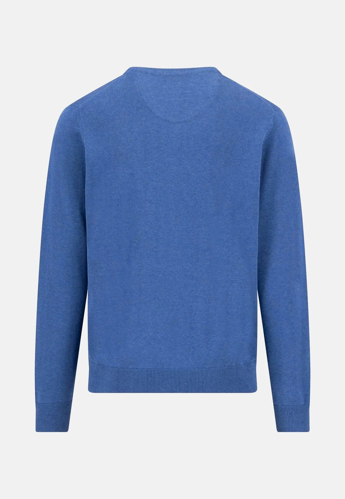 Fynch-Hatton Fine Knit Cotton V-Neck Sweater Ink Blue | Northern Threads Designer Menswear