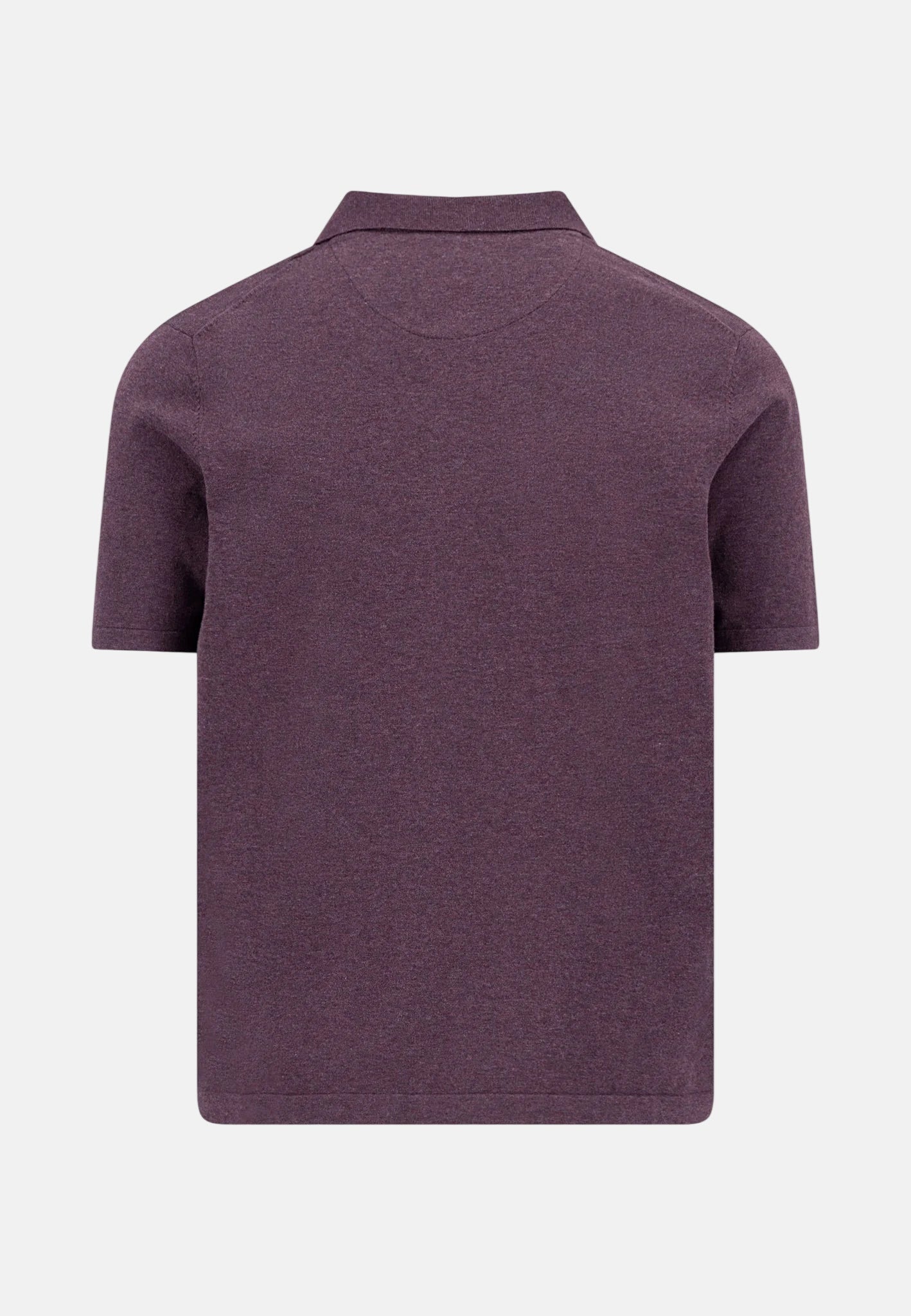 Fynch - Hatton Fine Knit Polo Shirt Aubergine - northern threads