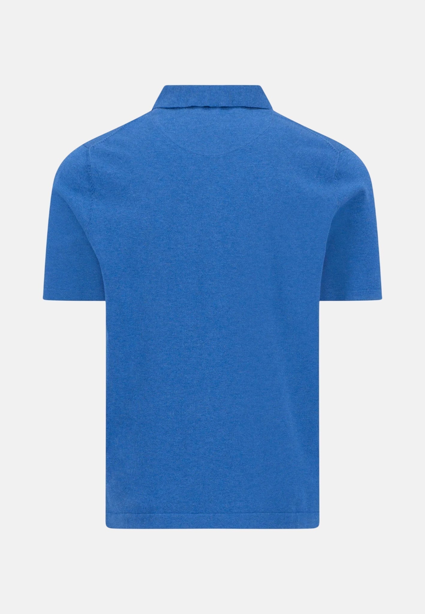 Fynch - Hatton Fine Knit Polo Shirt Harbour Blue - northern threads