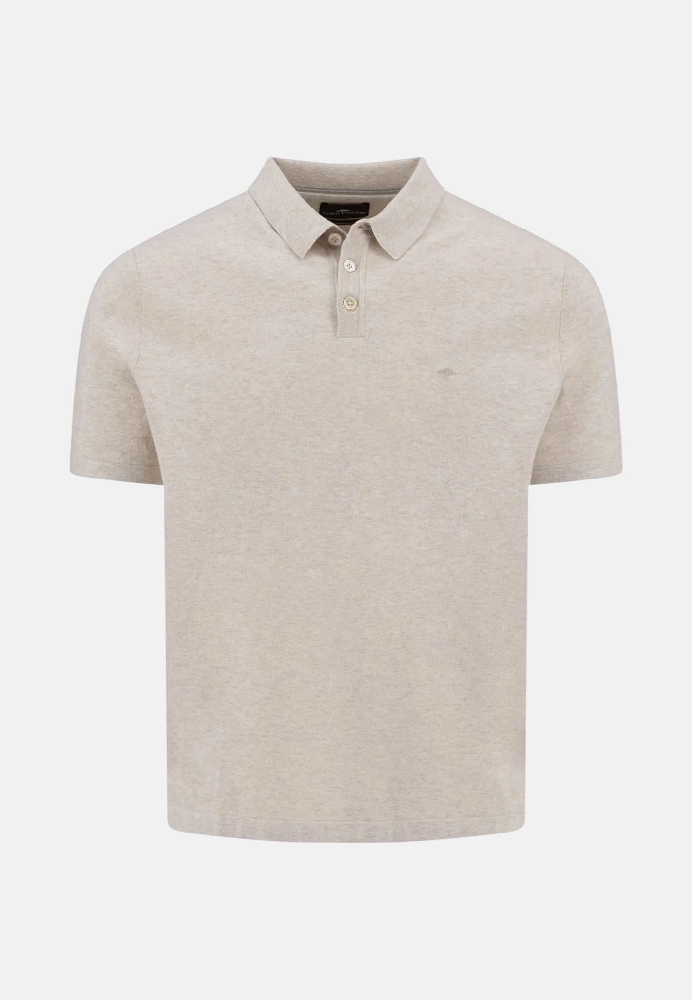Fynch - Hatton Fine Knit Polo Shirt New Off - White - 1602229-824-M - northern threads uk