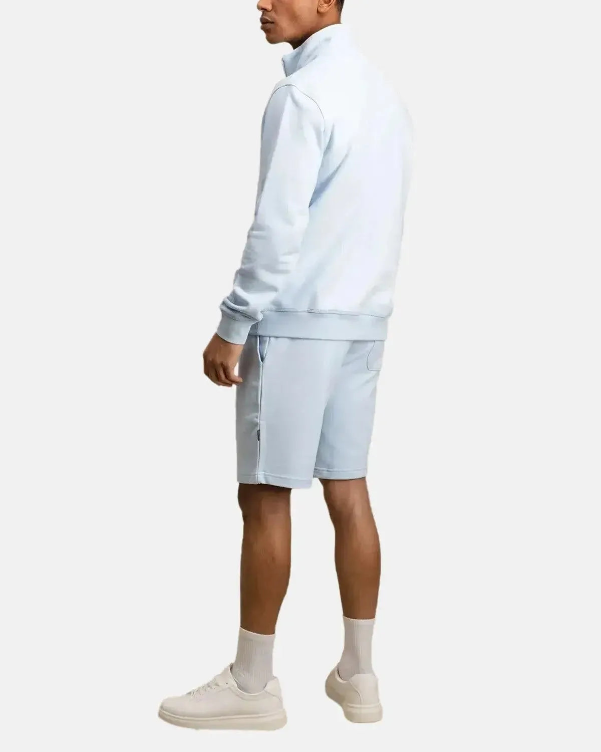 FYNCH-HATTON-FYNCH-HATTON 1/4 ZIP COTTON SWEAT SUMMER BREEZE-NORTHERN THREADS DESIGNER MENSWEAR