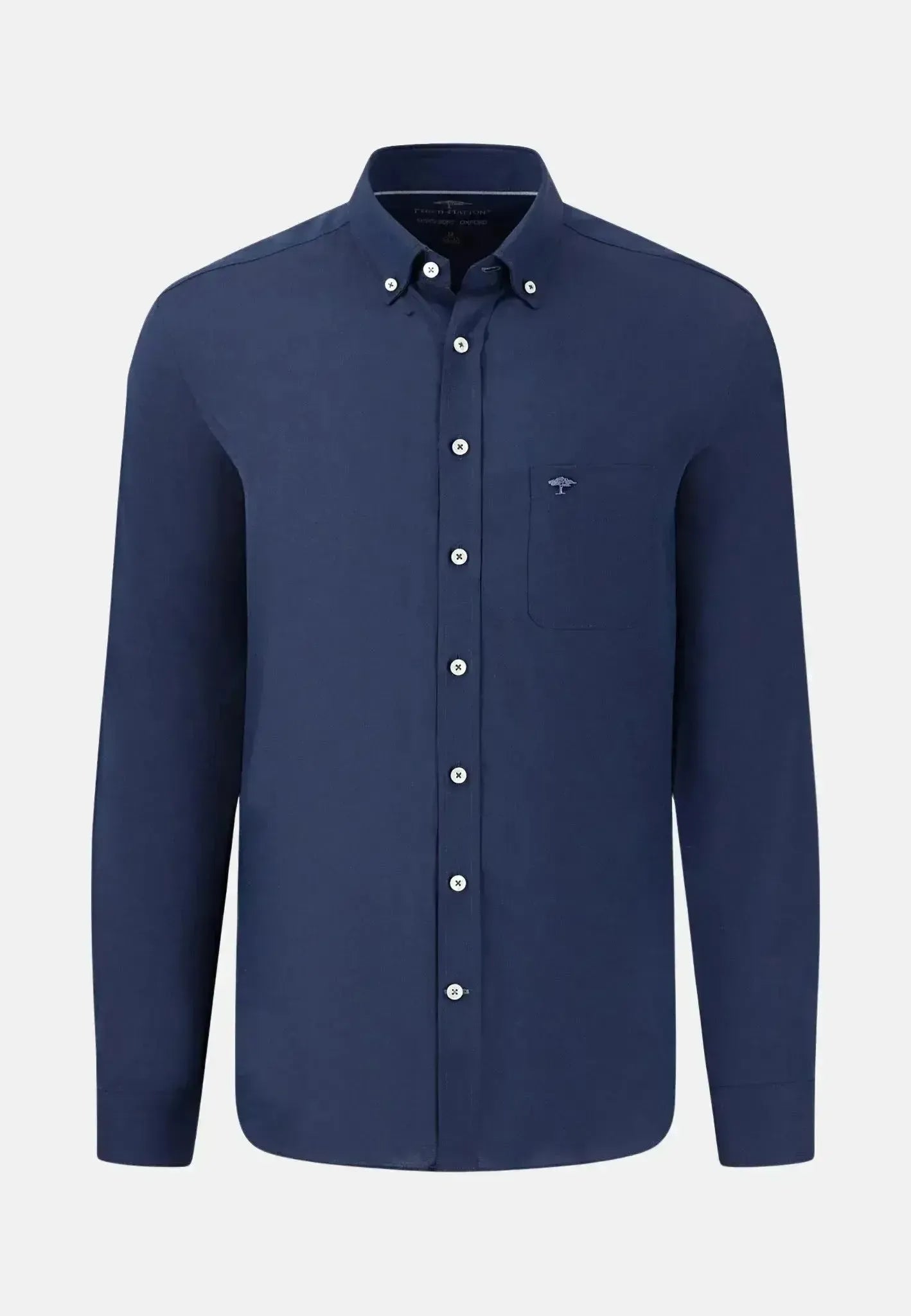 FYNCH-HATTON-Fynch-Hatton Button Down Oxford Shirt Navy-NORTHERN THREADS DESIGNER MENSWEAR