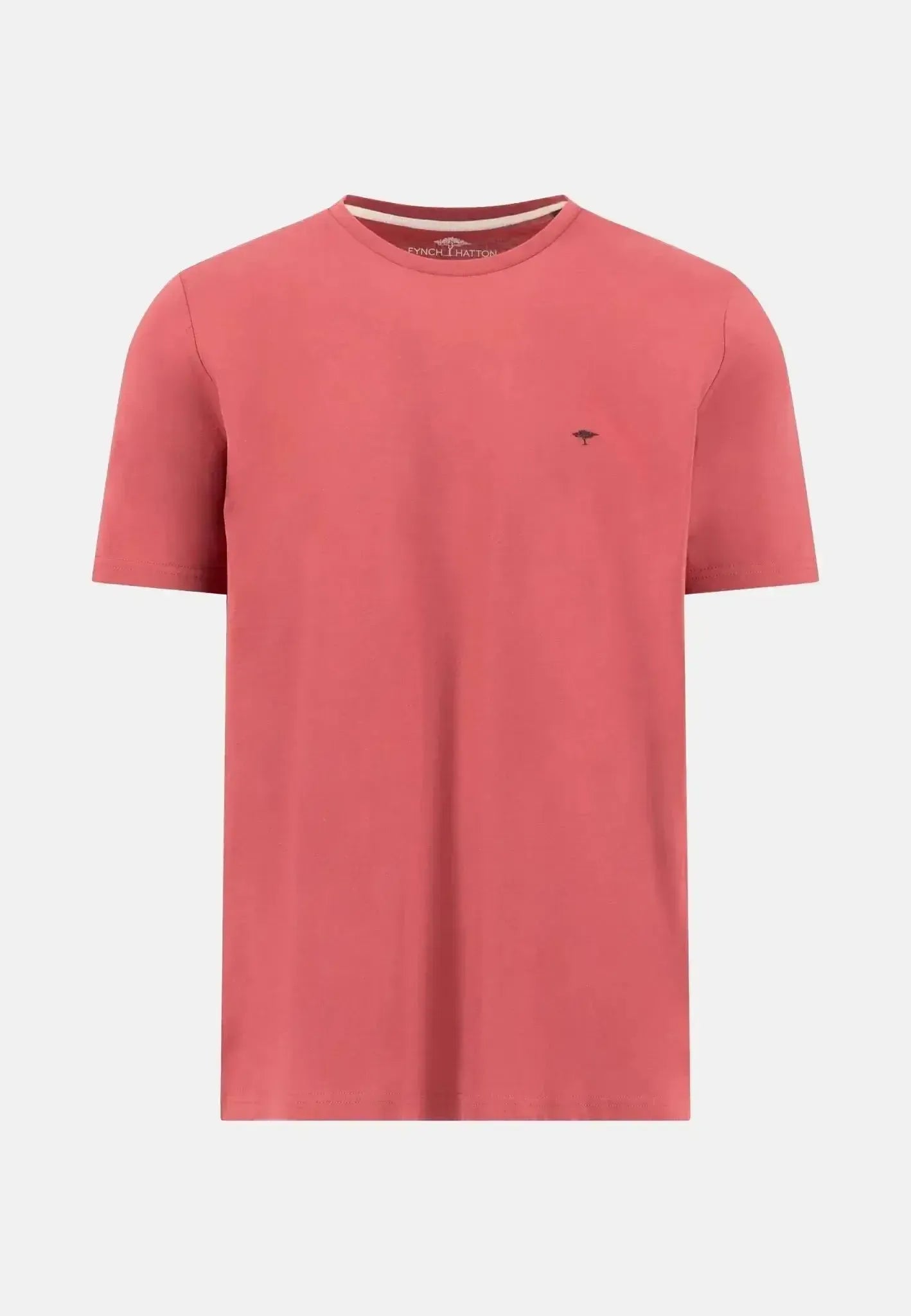 FYNCH-HATTON-Fynch-Hatton Crew Neck T-Shirt Berry-NORTHERN THREADS DESIGNER MENSWEAR