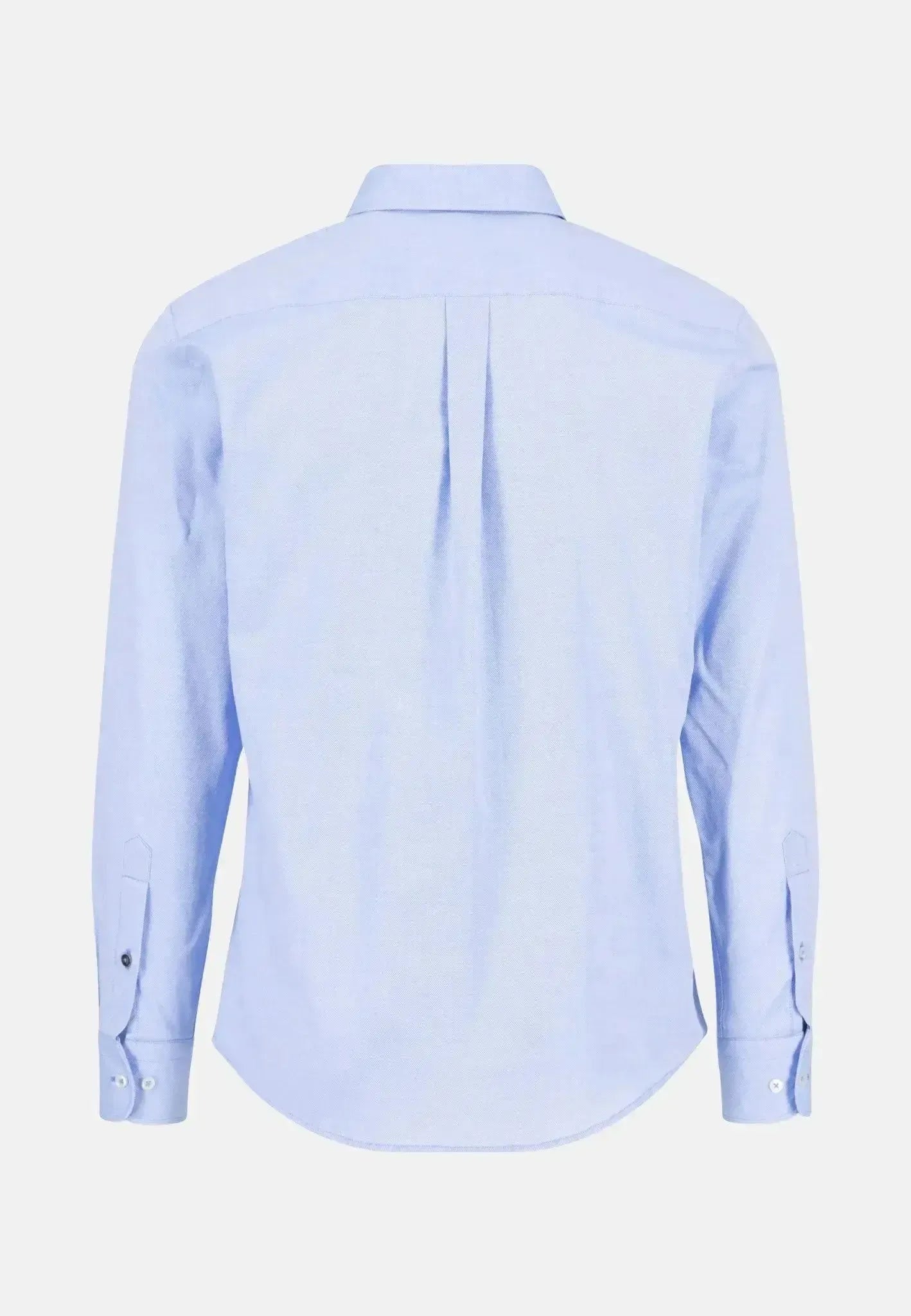 FYNCH-HATTON-Fynch-Hatton Essential Textured Dobby Shirt Crystal Blue-NORTHERN THREADS DESIGNER MENSWEAR