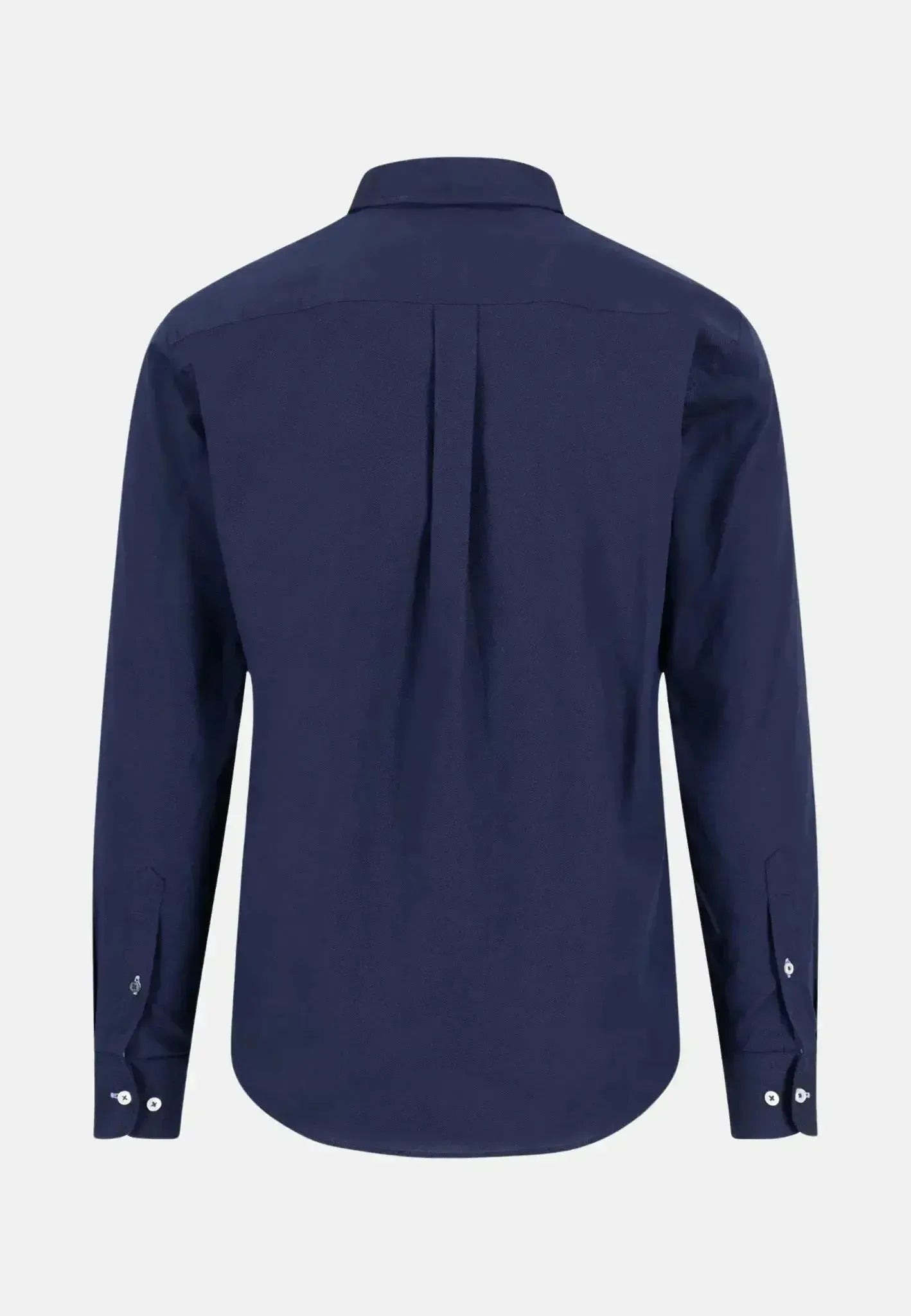 FYNCH-HATTON-Fynch-Hatton Essential Textured Dobby Shirt Navy-NORTHERN THREADS DESIGNER MENSWEAR