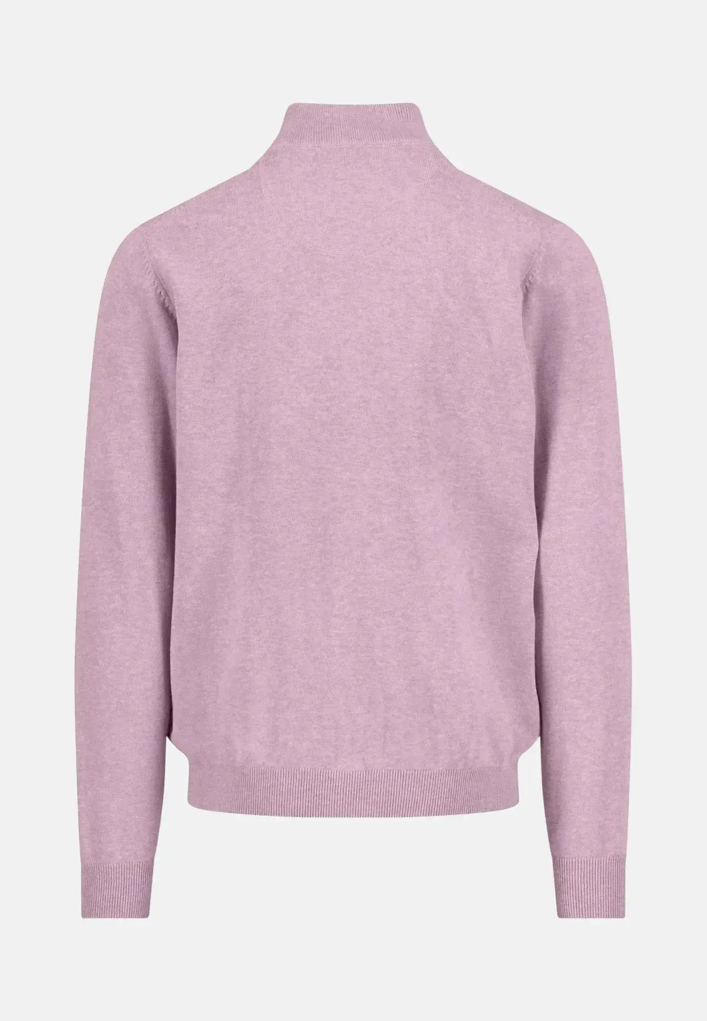 FYNCH-HATTON-Fynch-Hatton Fine Knit Cotton 1/4 Zip Magnolia-NORTHERN THREADS DESIGNER MENSWEAR