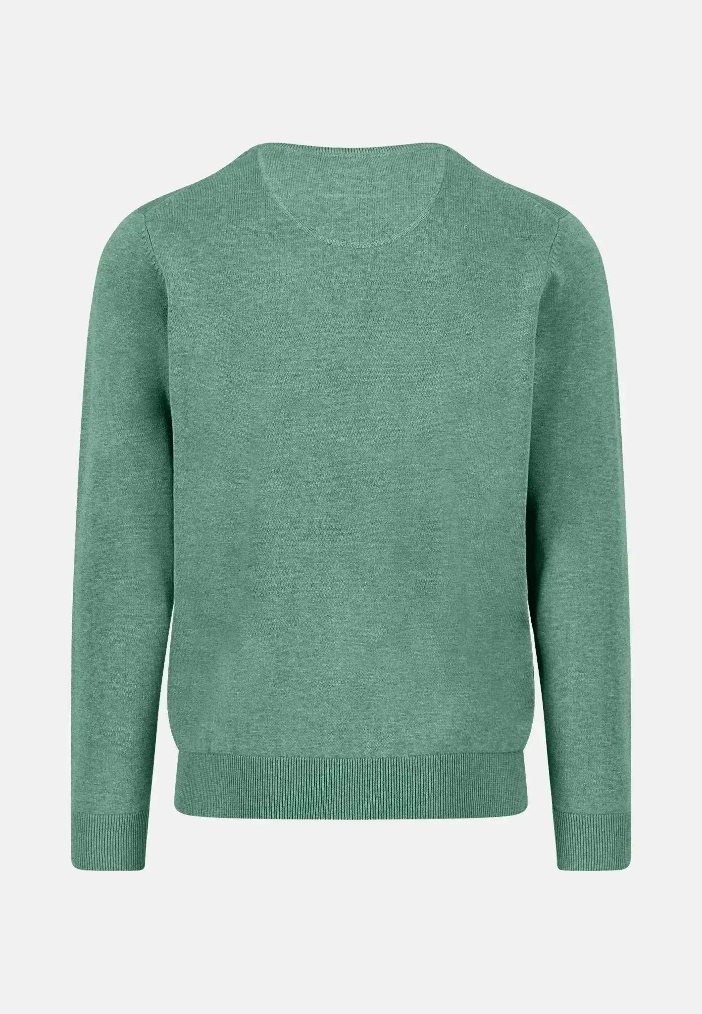 FYNCH-HATTON-Fynch-Hatton Fine Knit Cotton Crewneck Fern-NORTHERN THREADS DESIGNER MENSWEAR