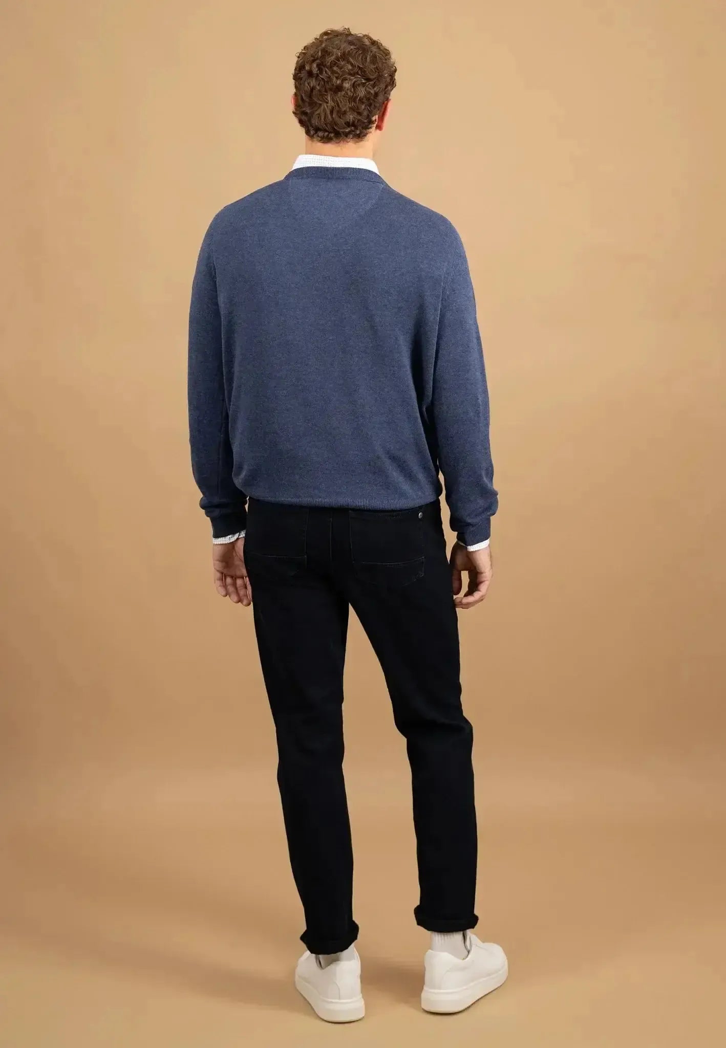 FYNCH-HATTON-Fynch-Hatton Fine Knit Cotton Crewneck Night-NORTHERN THREADS DESIGNER MENSWEAR