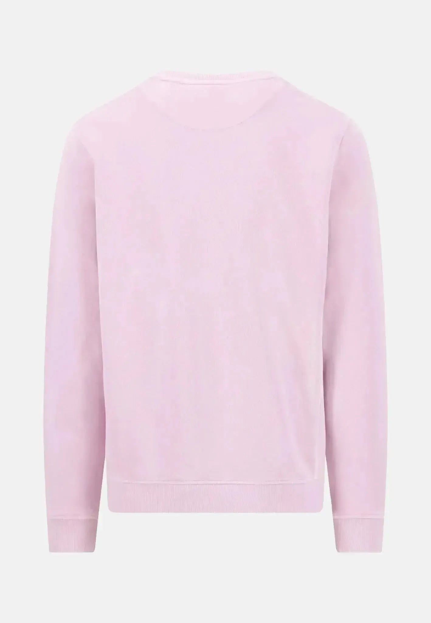 FYNCH-HATTON-Fynch-Hatton Garment Dyed Crewneck Sweatshirt Magnolia-NORTHERN THREADS DESIGNER MENSWEAR