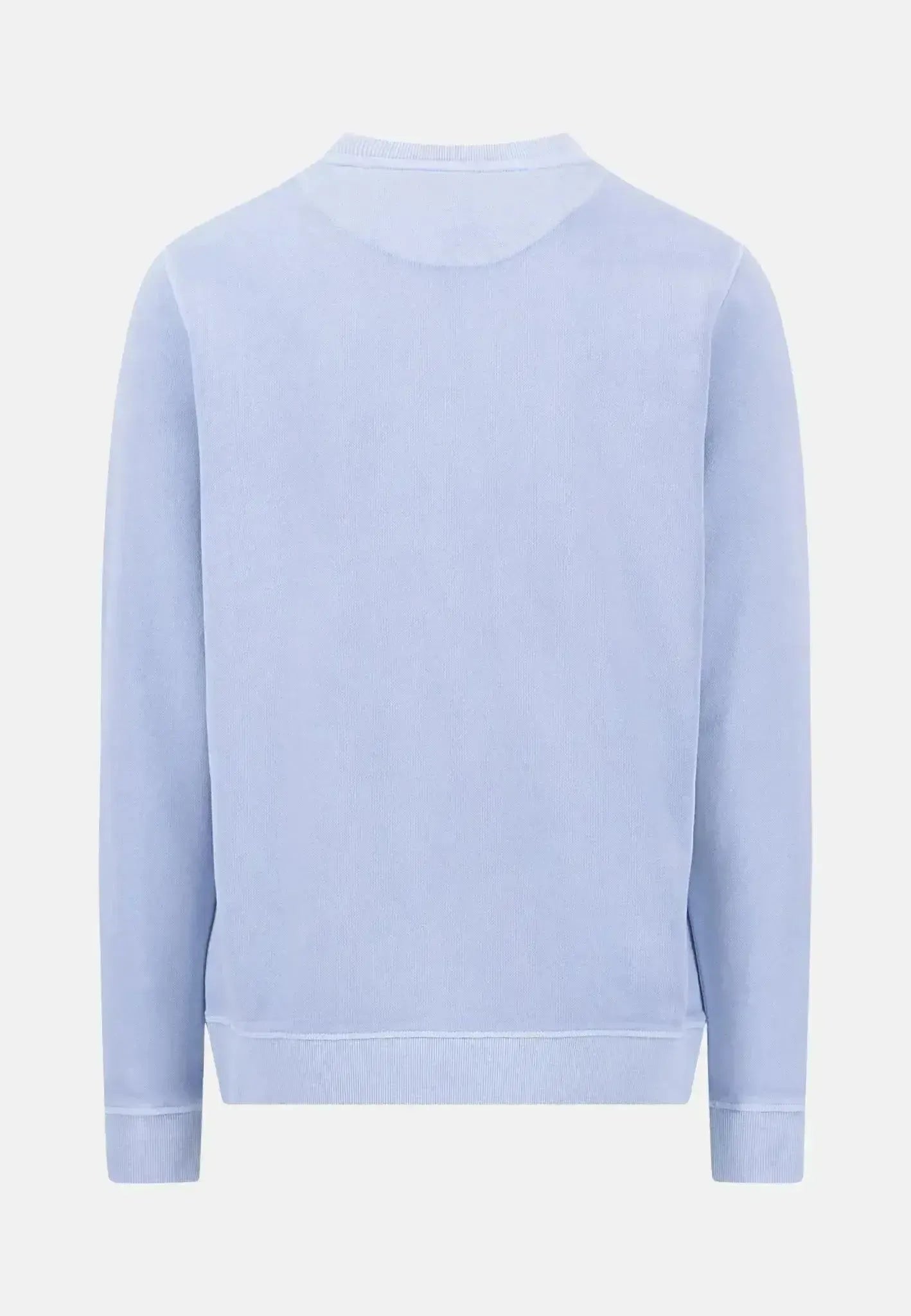 FYNCH-HATTON-Fynch-Hatton Garment Dyed Crewneck Sweatshirt New Breeze-NORTHERN THREADS DESIGNER MENSWEAR