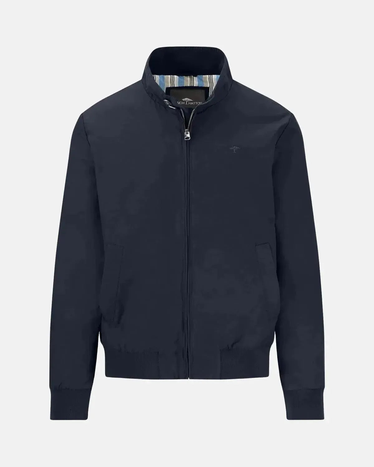 FYNCH-HATTON-FYNCH-HATTON HARRINGTON JACKET DARK NAVY-NORTHERN THREADS DESIGNER MENSWEAR