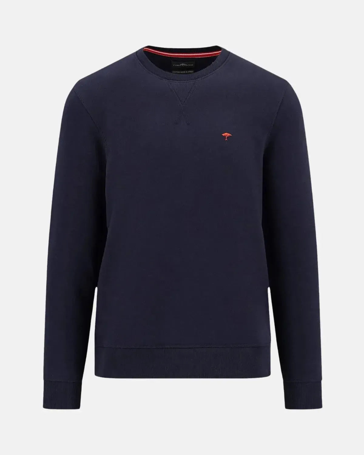 FYNCH-HATTON-FYNCH-HATTON HEAVYWEIGHT CREWNECK SWEATSHIRT NAVY-NORTHERN THREADS DESIGNER MENSWEAR