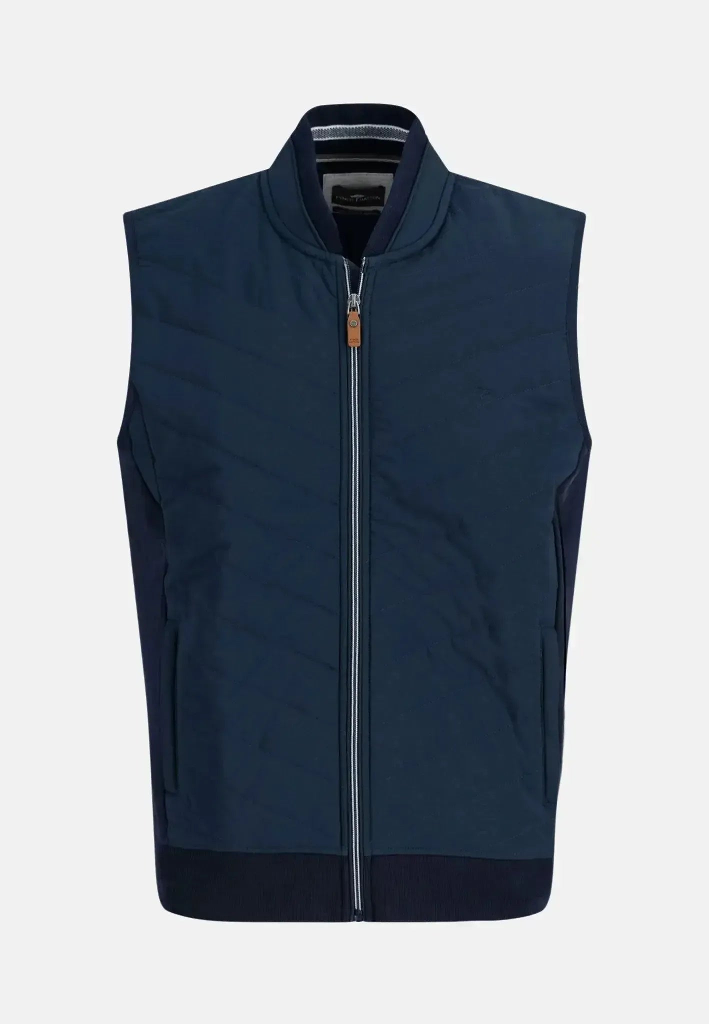 FYNCH-HATTON-Fynch-Hatton Hybrid College Gilet Navy-NORTHERN THREADS DESIGNER MENSWEAR