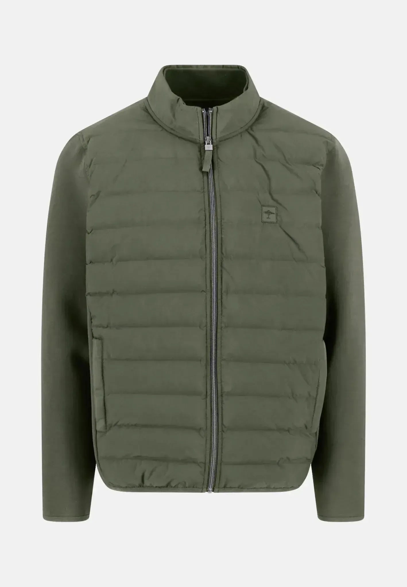 FYNCH-HATTON-Fynch-Hatton Hybrid Puffer Jacket Dusty Olive-NORTHERN THREADS DESIGNER MENSWEAR