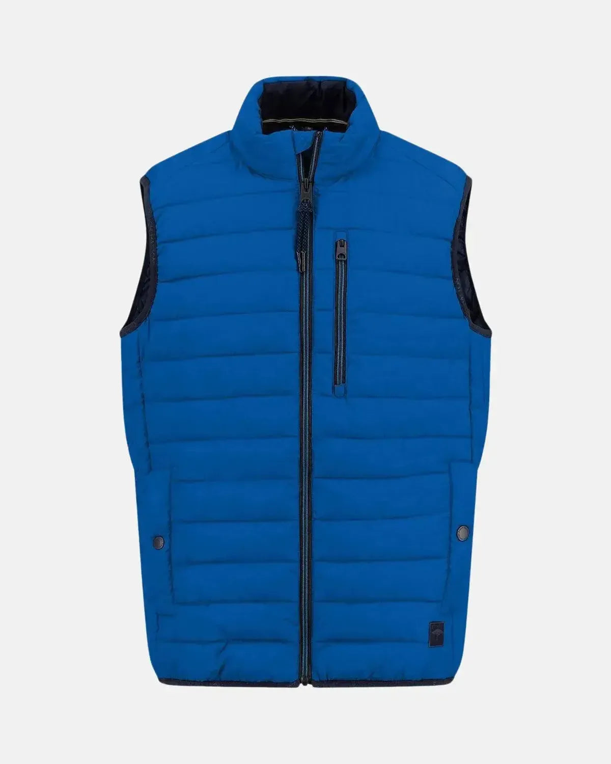 FYNCH-HATTON-FYNCH-HATTON LIGHT WEIGHT GILET STRONG BLUE-NORTHERN THREADS DESIGNER MENSWEAR