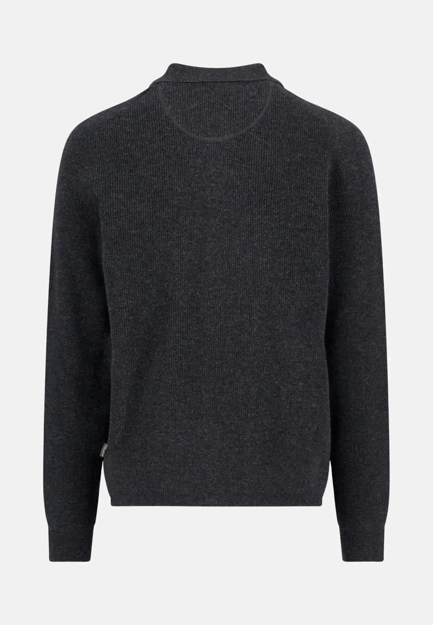 FYNCH-HATTON-Fynch-Hatton Merino Wool Cashmere Buttoned Cardigan Charcoal-NORTHERN THREADS DESIGNER MENSWEAR