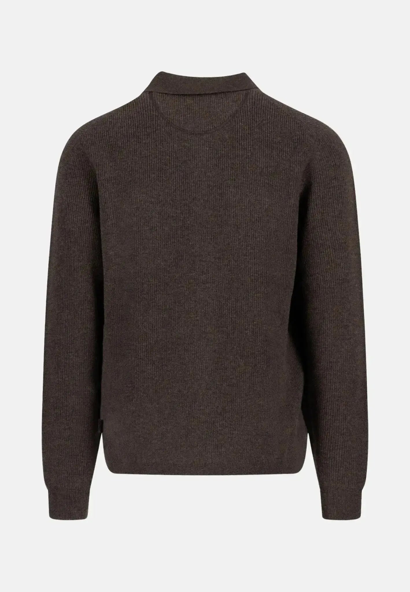 FYNCH-HATTON-Fynch-Hatton Merino Wool Cashmere Buttoned Cardigan Dark Chocolate-NORTHERN THREADS DESIGNER MENSWEAR