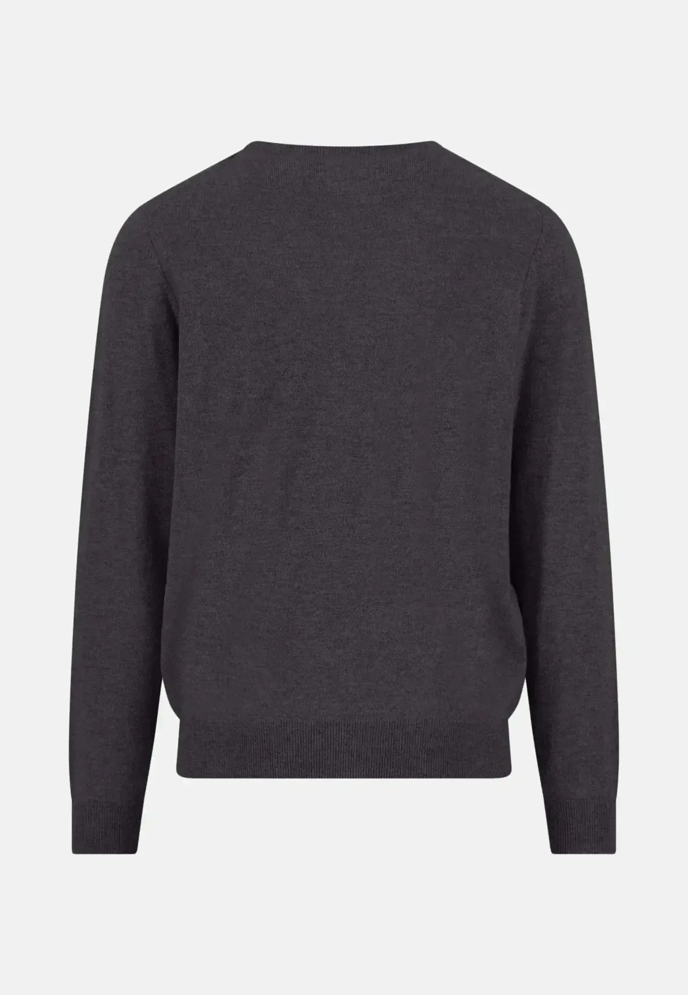 FYNCH-HATTON-Fynch-Hatton Merino Wool Cashmere Crewneck Knit Charcoal-NORTHERN THREADS DESIGNER MENSWEAR