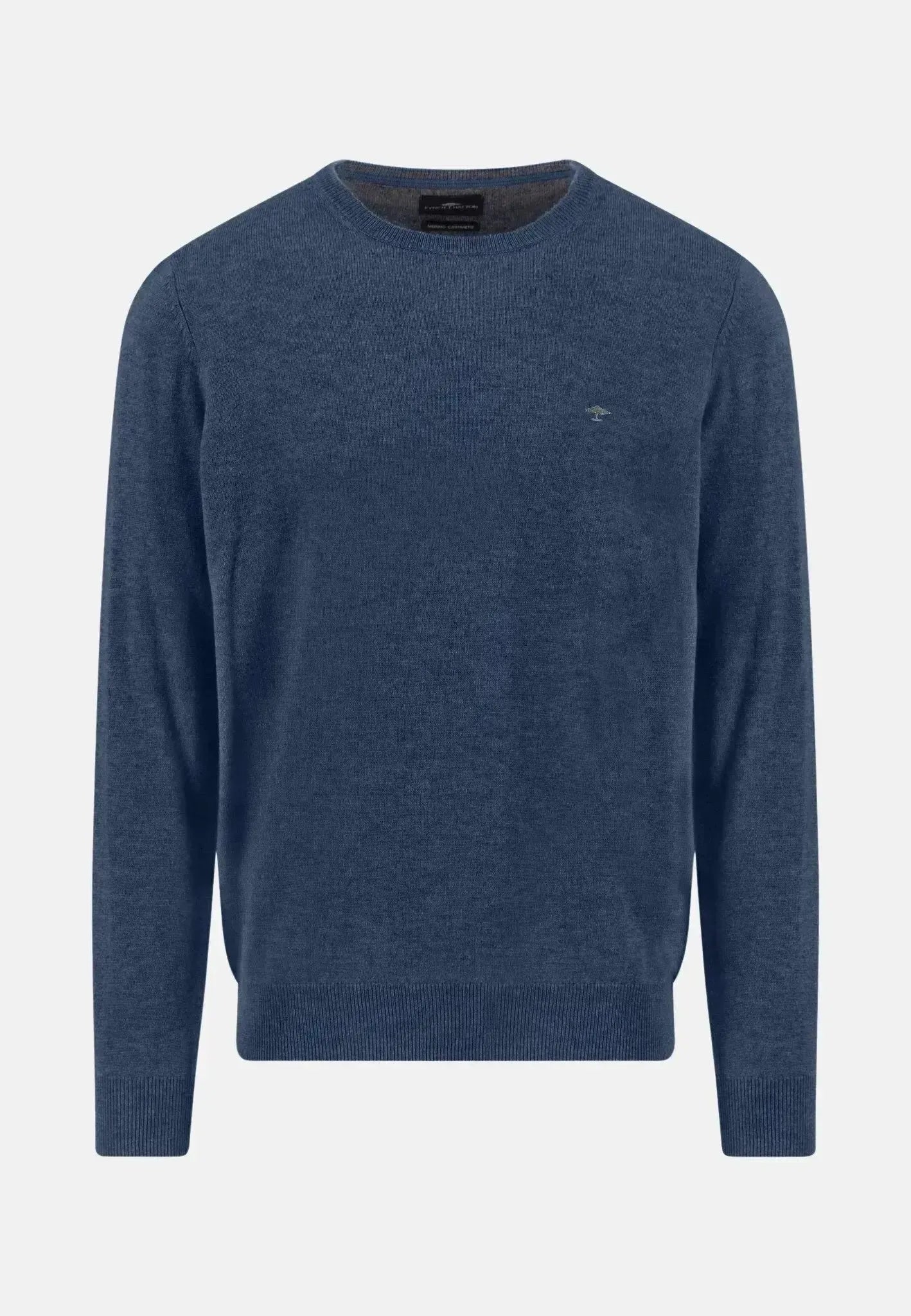 FYNCH-HATTON-Fynch-Hatton Merino Wool Cashmere Crewneck Knit Night-NORTHERN THREADS DESIGNER MENSWEAR