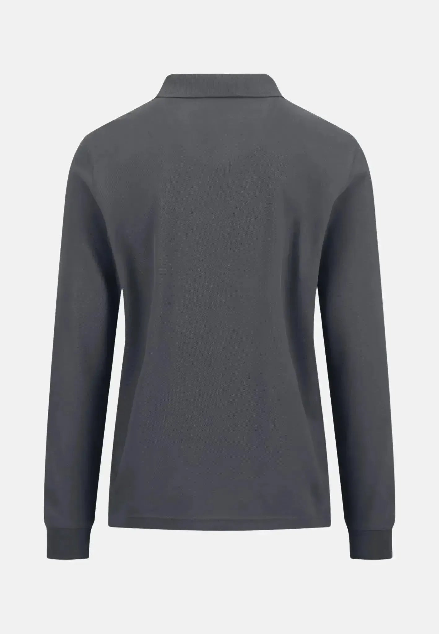 FYNCH-HATTON-Fynch-Hatton Premium Cotton Longsleeve Polo Shirt Asphalt-NORTHERN THREADS DESIGNER MENSWEAR