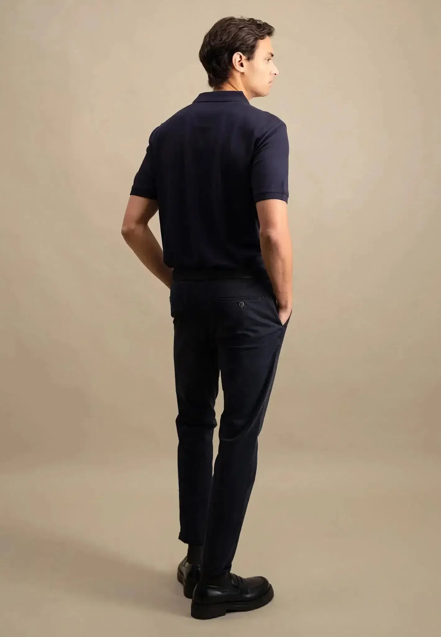 FYNCH-HATTON-Fynch-Hatton Premium Cotton Polo Shirt Navy-NORTHERN THREADS DESIGNER MENSWEAR