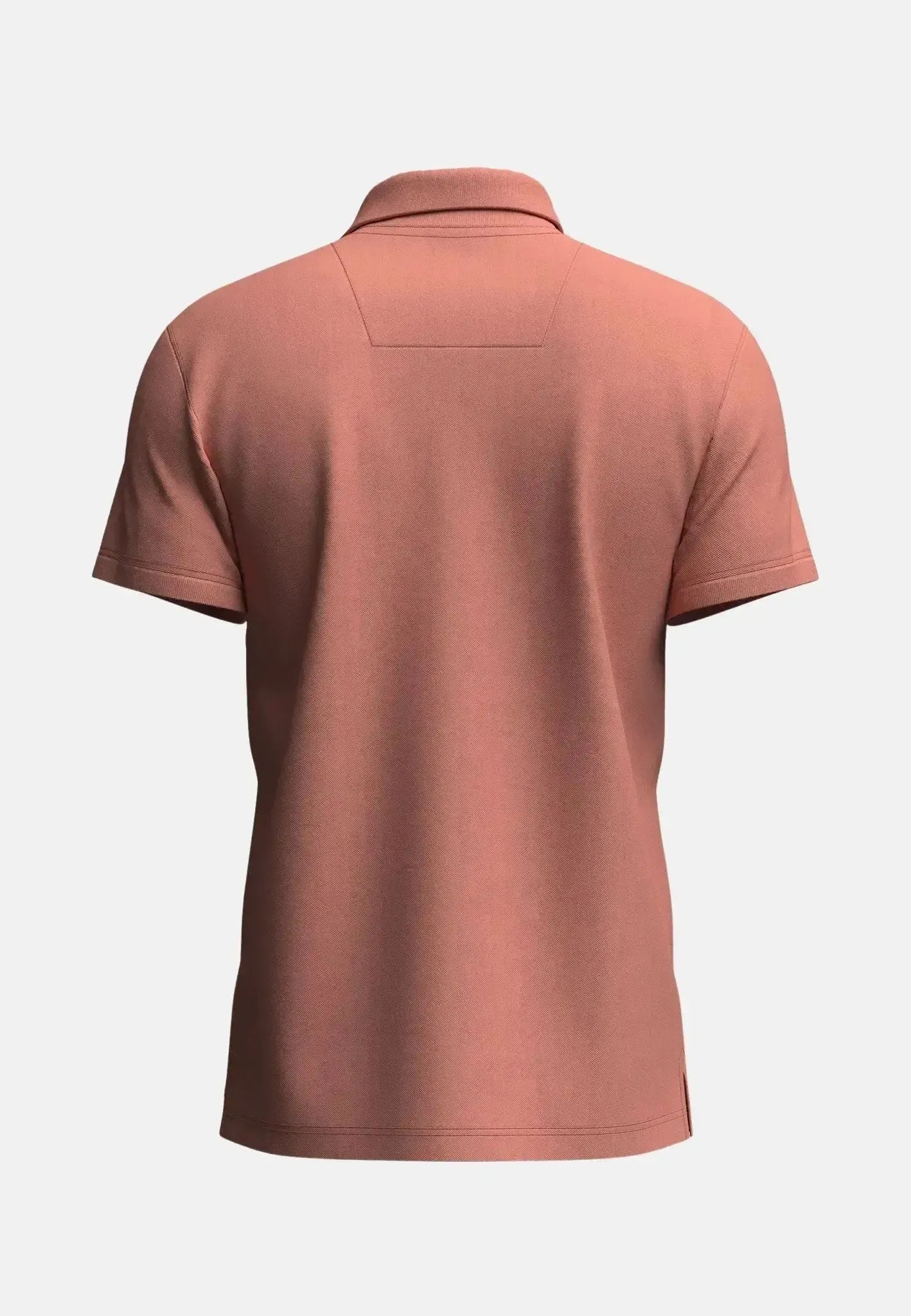 FYNCH-HATTON-Fynch-Hatton Premium Cotton Polo Shirt Peach-NORTHERN THREADS DESIGNER MENSWEAR