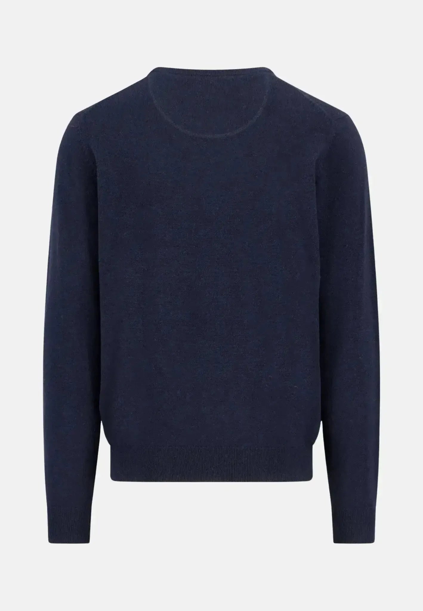 FYNCH-HATTON-Fynch-Hatton Pure Lambswool Crewneck Knit Navy-NORTHERN THREADS DESIGNER MENSWEAR