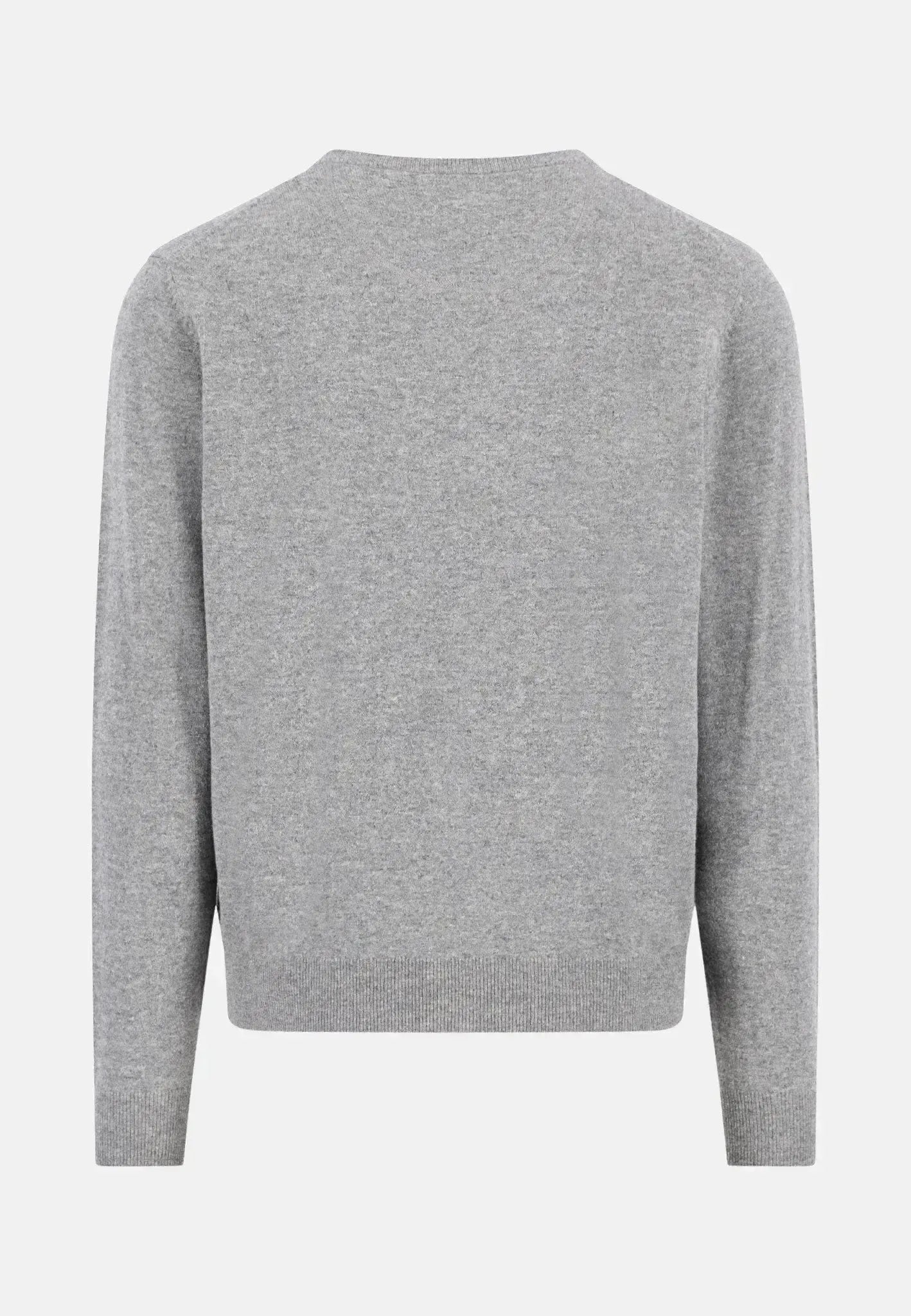 FYNCH-HATTON-Fynch-Hatton Pure Lambswool Crewneck Knit Steel-NORTHERN THREADS DESIGNER MENSWEAR