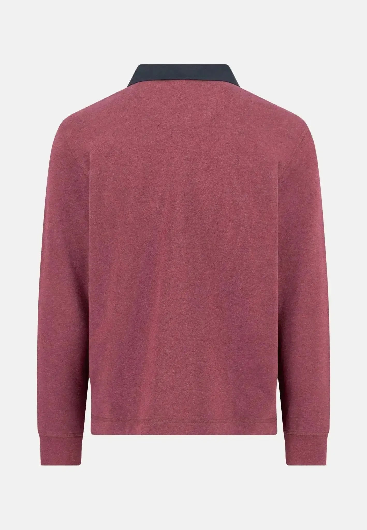 FYNCH-HATTON-Fynch-Hatton Rugby Collar Sweat Deep Merlot-NORTHERN THREADS DESIGNER MENSWEAR