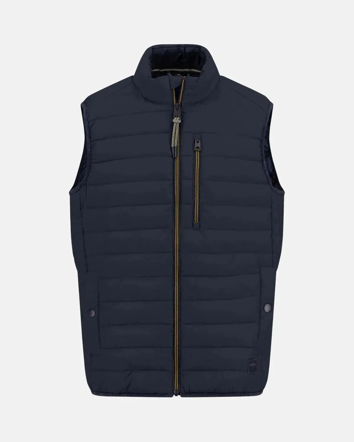 FYNCH-HATTON-FYNCH-HATTON STAND COLLAR LIGHT WEIGHT GILET DARK NAVY-NORTHERN THREADS DESIGNER MENSWEAR