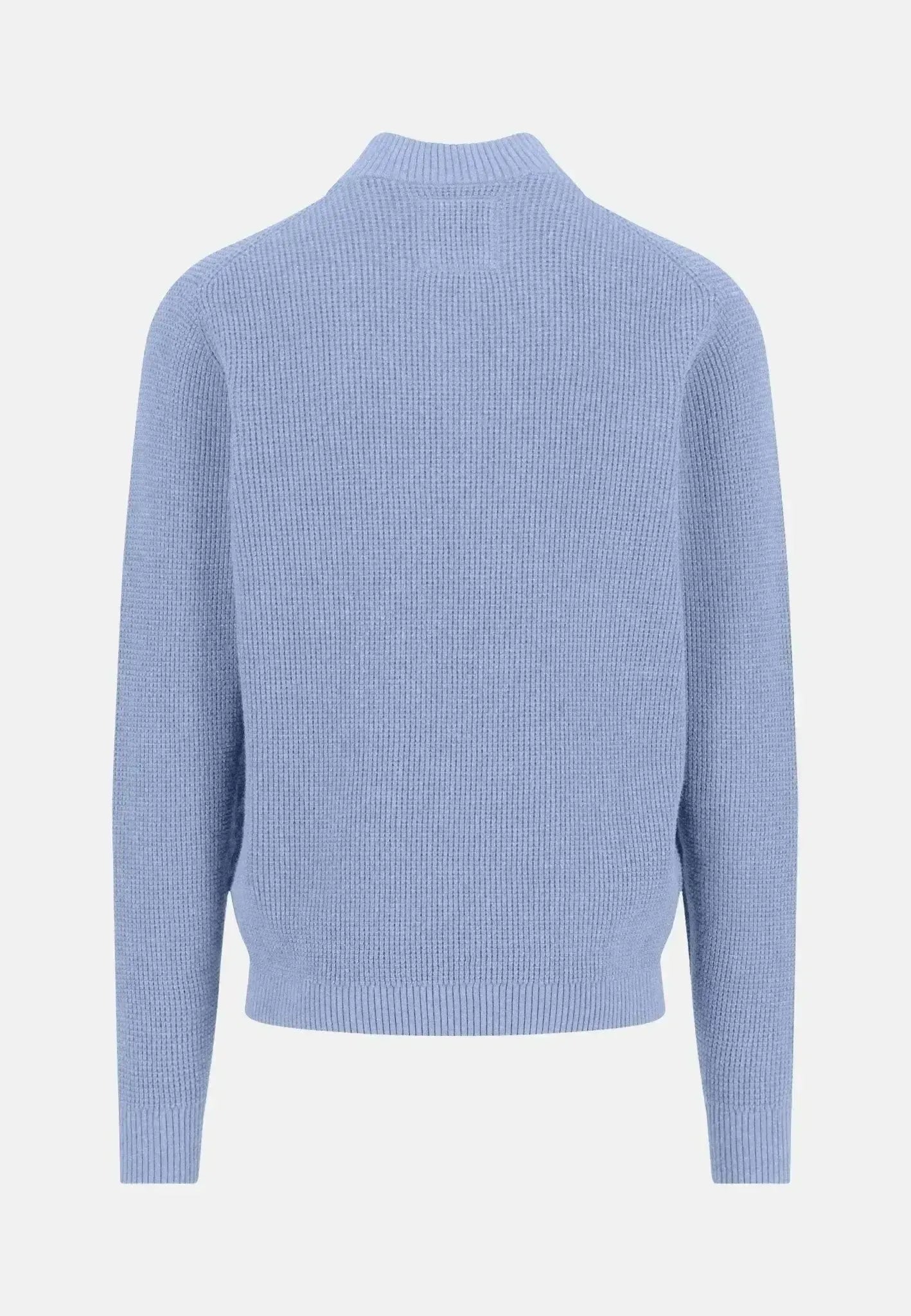 FYNCH-HATTON-Fynch-Hatton Structured Cotton 1/4 Zip Knit New Breeze-NORTHERN THREADS DESIGNER MENSWEAR