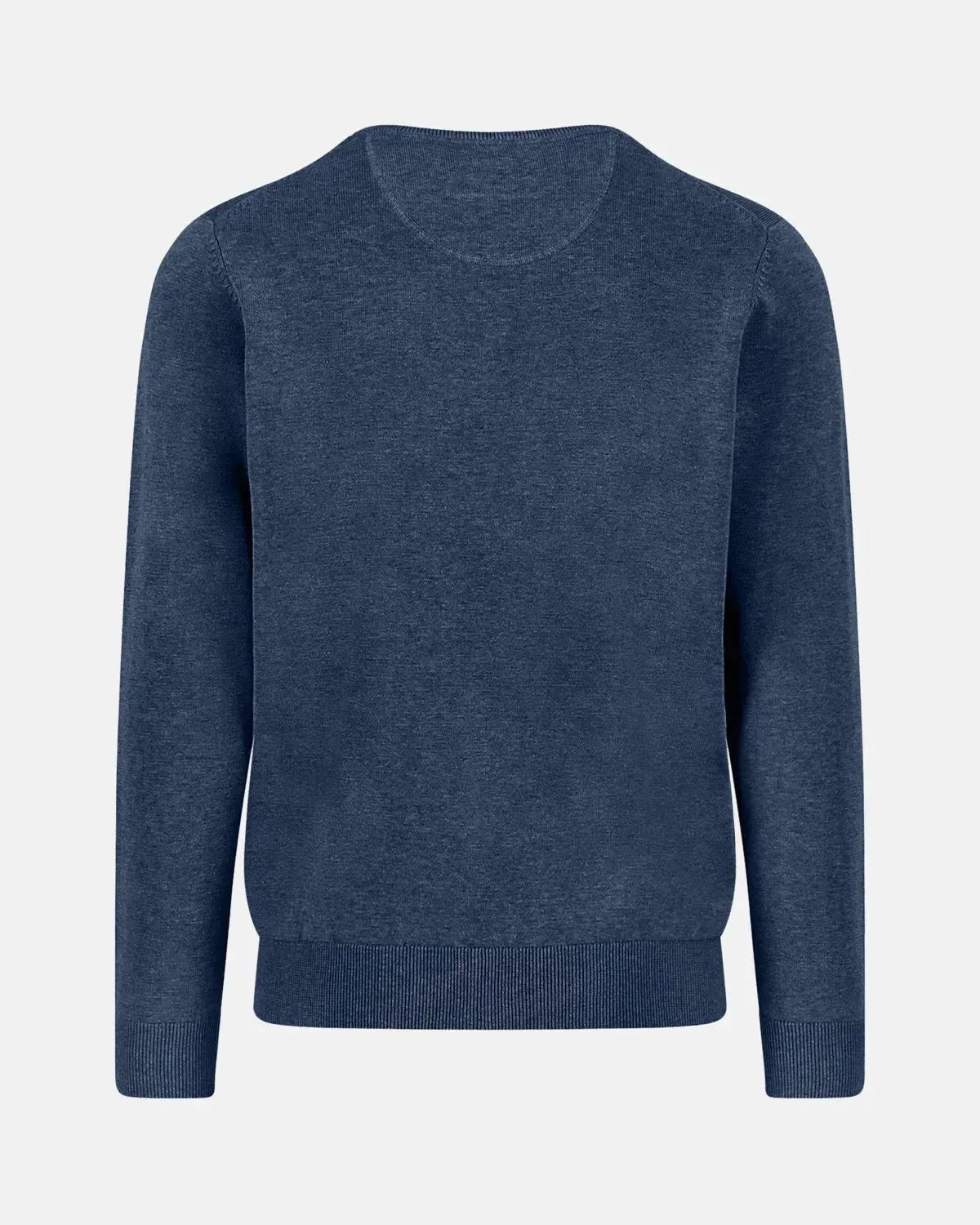 FYNCH-HATTON-FYNCH-HATTON SUPERFINE COTTON CREWNECK KNIT NIGHT-NORTHERN THREADS DESIGNER MENSWEAR