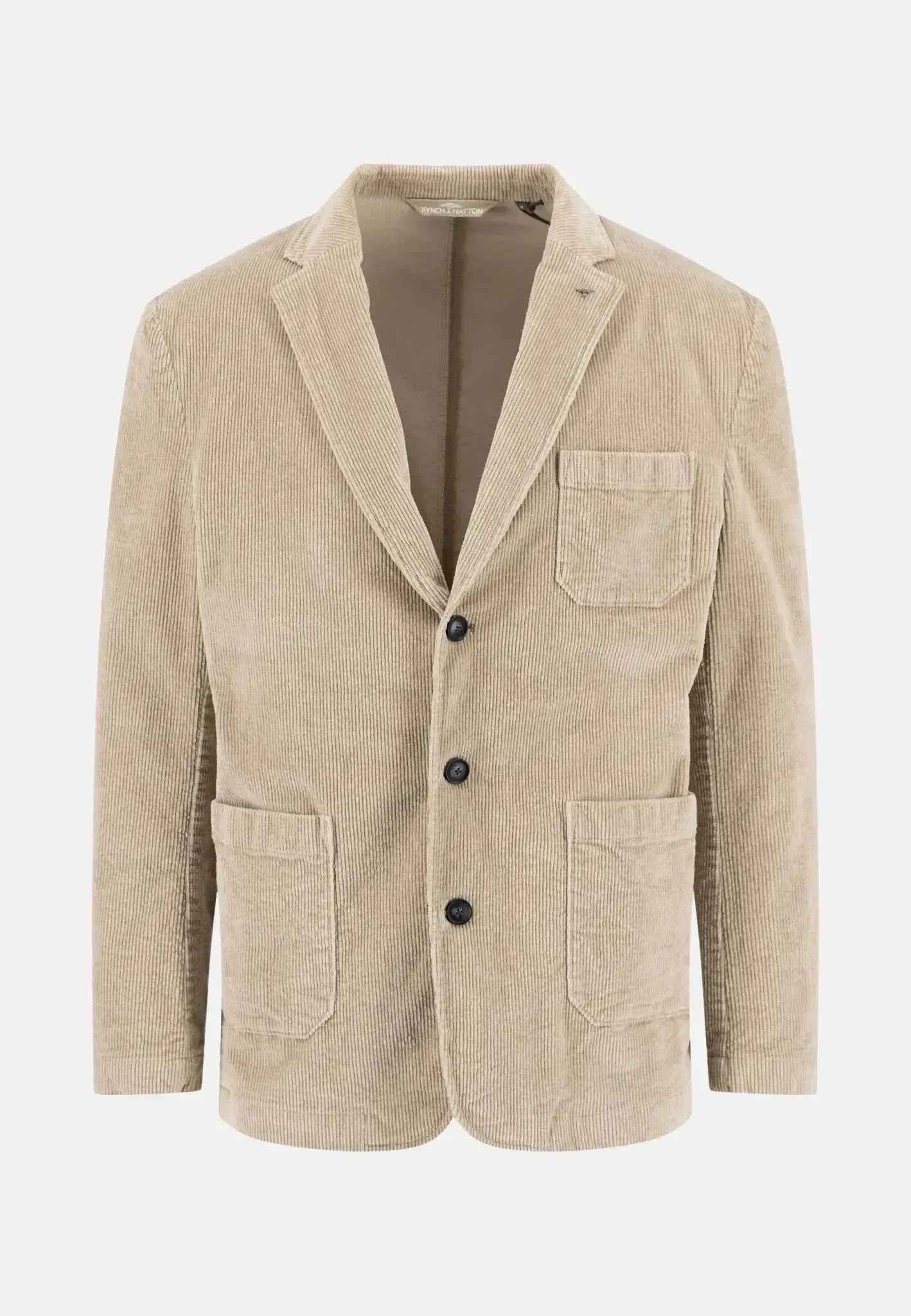 FYNCH-HATTON-Fynch-Hatton Unstructured Corduroy Blazer Beige-NORTHERN THREADS DESIGNER MENSWEAR